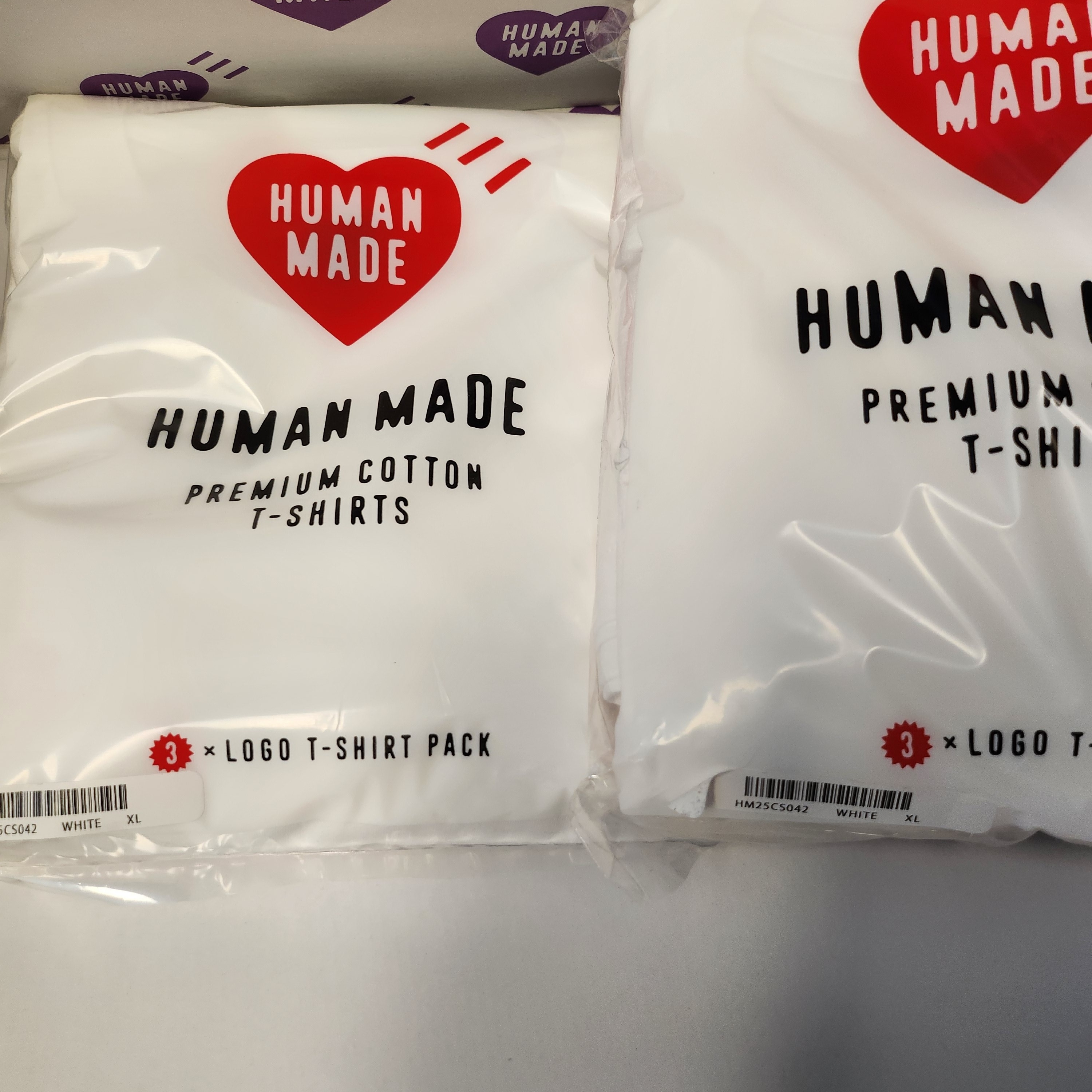 Human Made T-Shirts White (3 Pack) 착용 스타일 - 2
