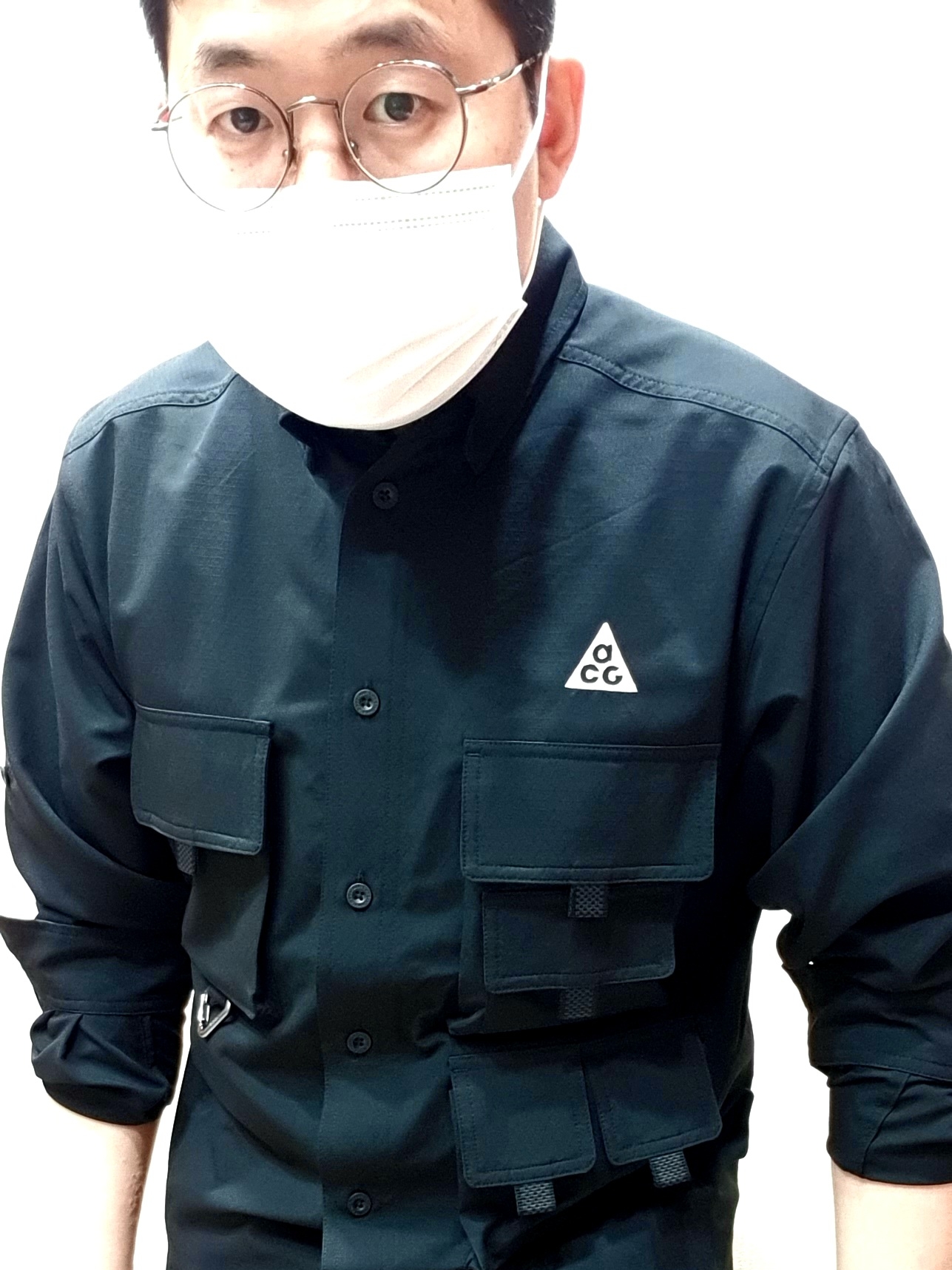 Nike ACG Devastation Trail Work Shirt Black - Asia 착용 스타일 - 1