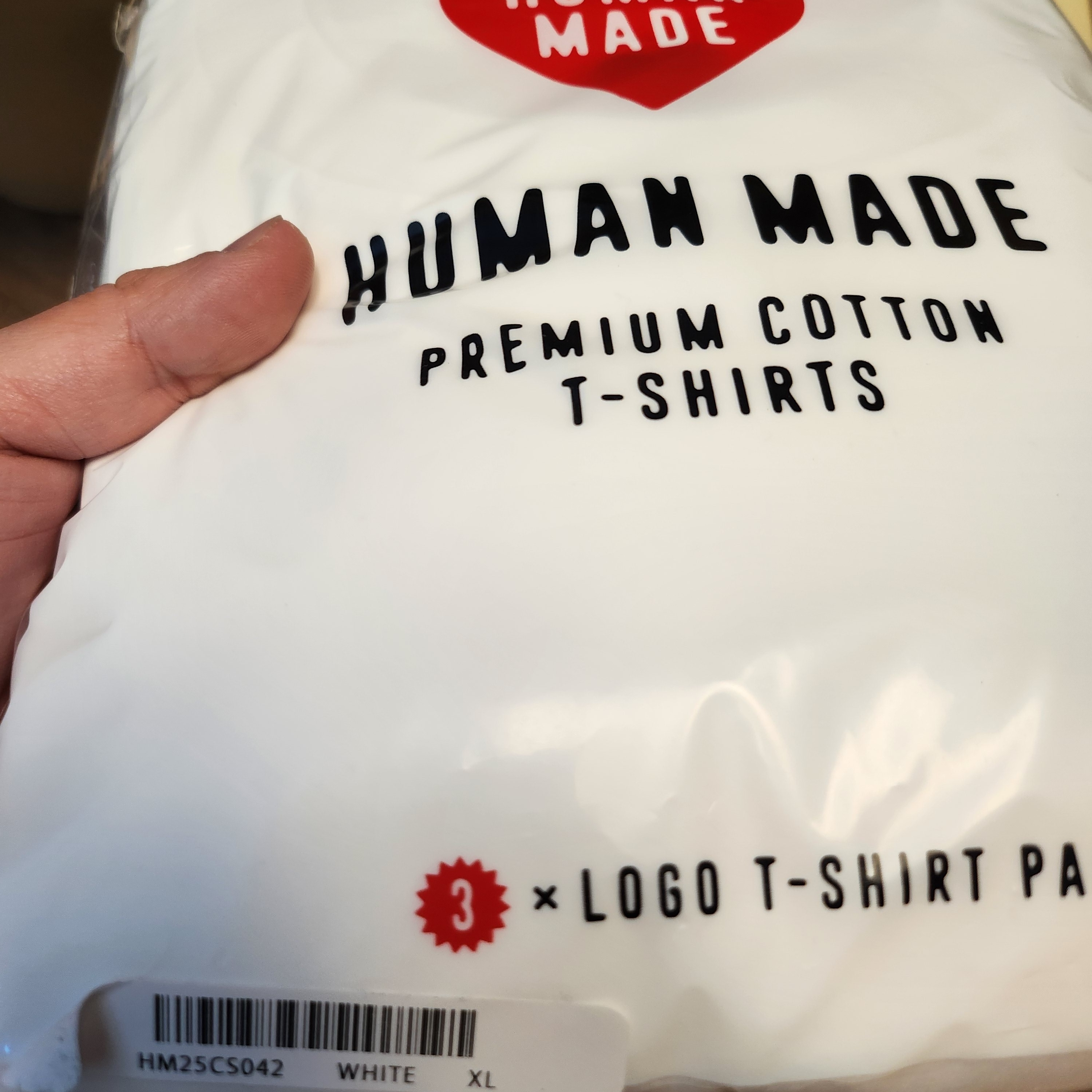 Human Made T-Shirts White (3 Pack) 착용 스타일 - 1