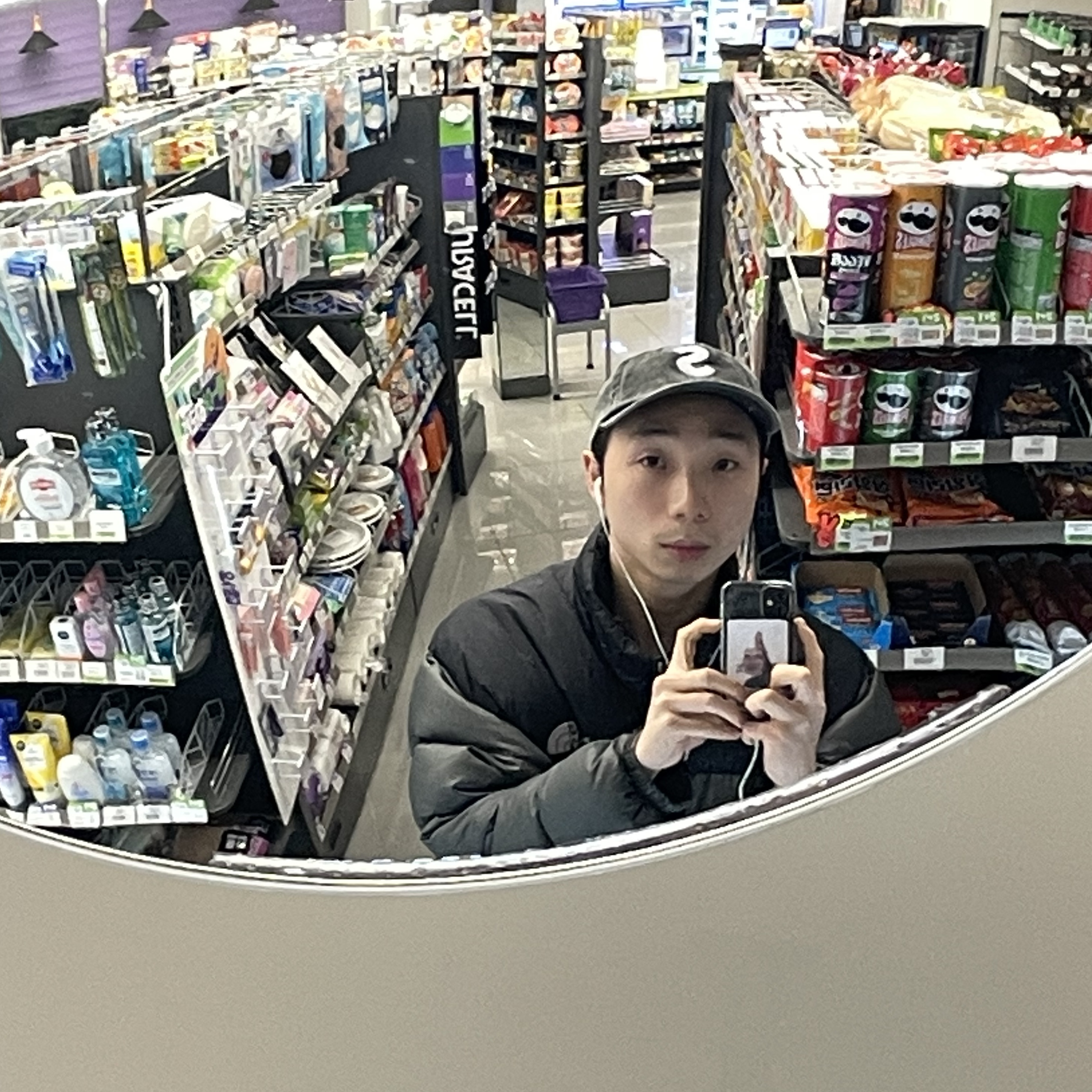 Supreme Pigment Print S Logo 6-Panel Black - 22FW 착용 스타일
