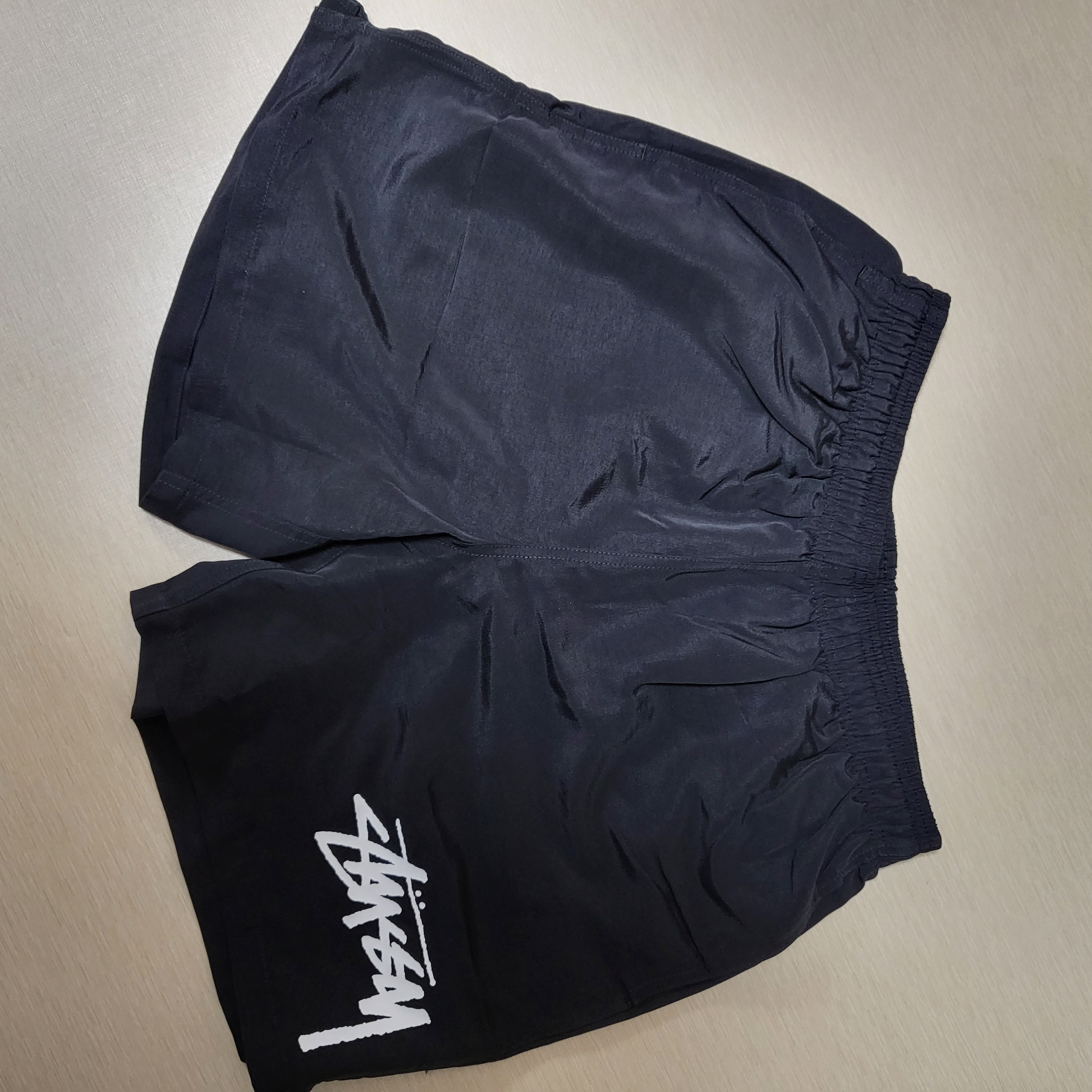 Stussy Big Stock Water Shorts Black 착용 스타일