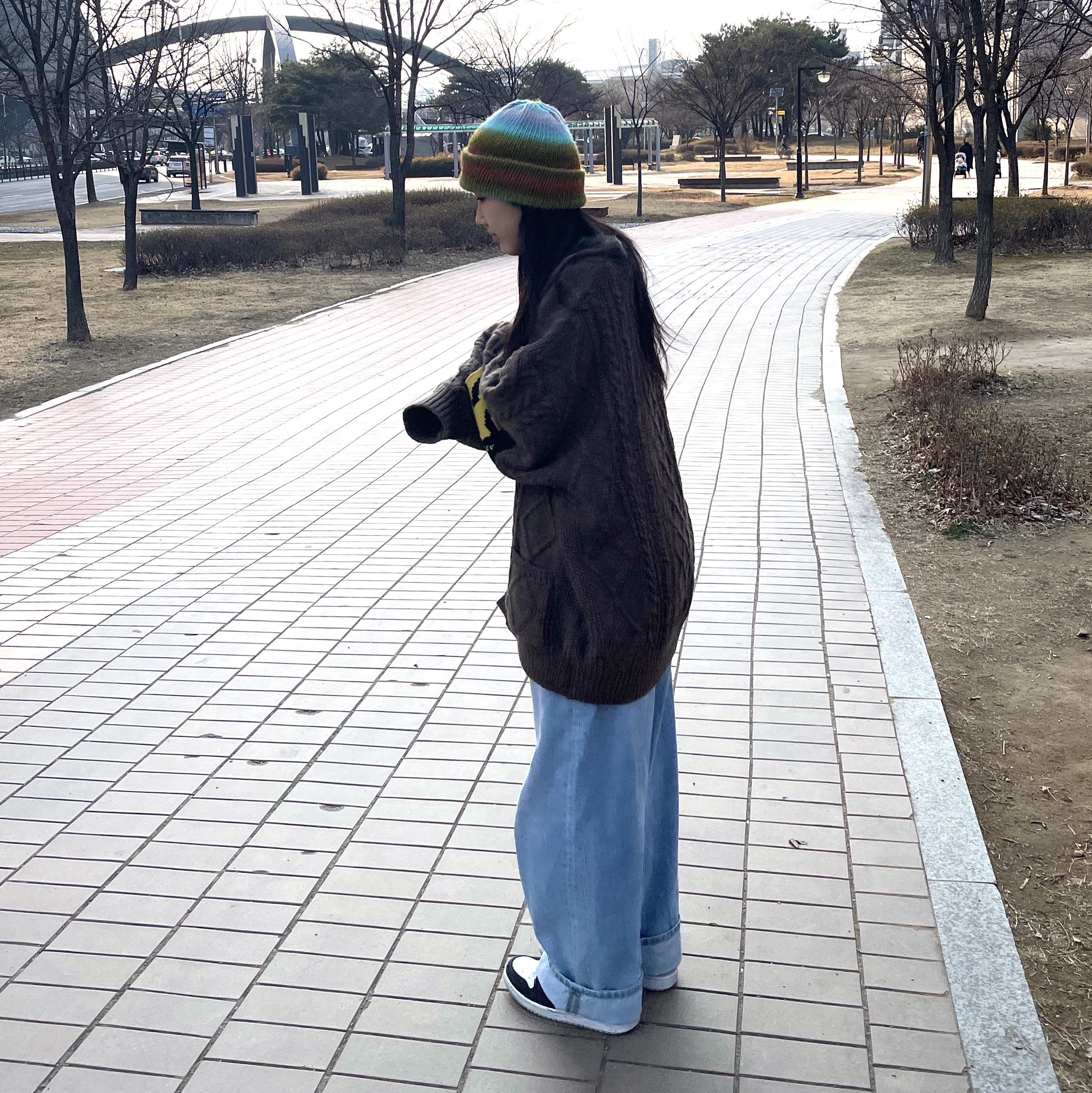 Supreme Ombre Stripe Beanie Olive - 22FW, Jordan 1 Retro High OG Bleached Coral 착용 스타일