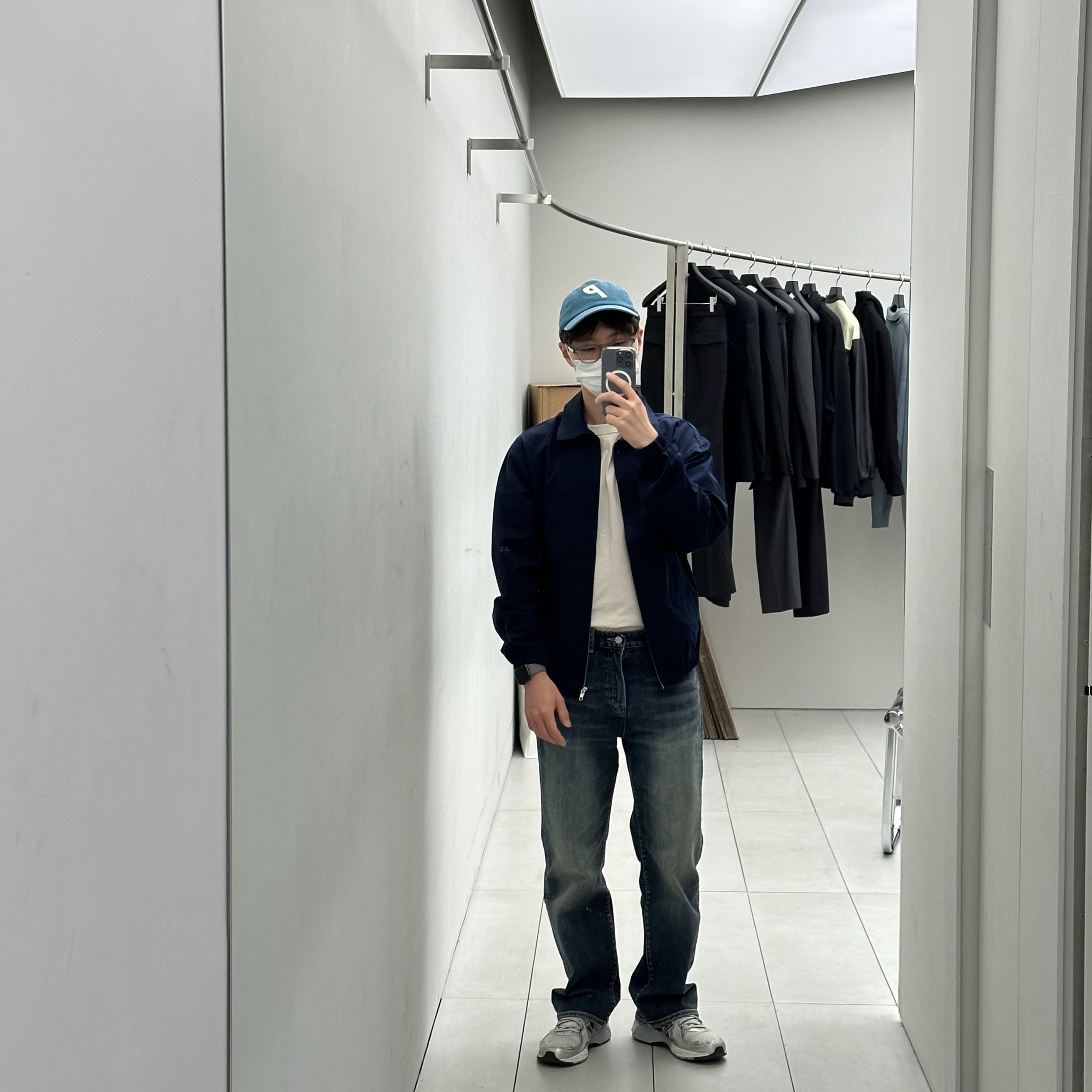 Palace Gore-Tex Plaid P 6-Panel Black - 22FW 착용 스타일