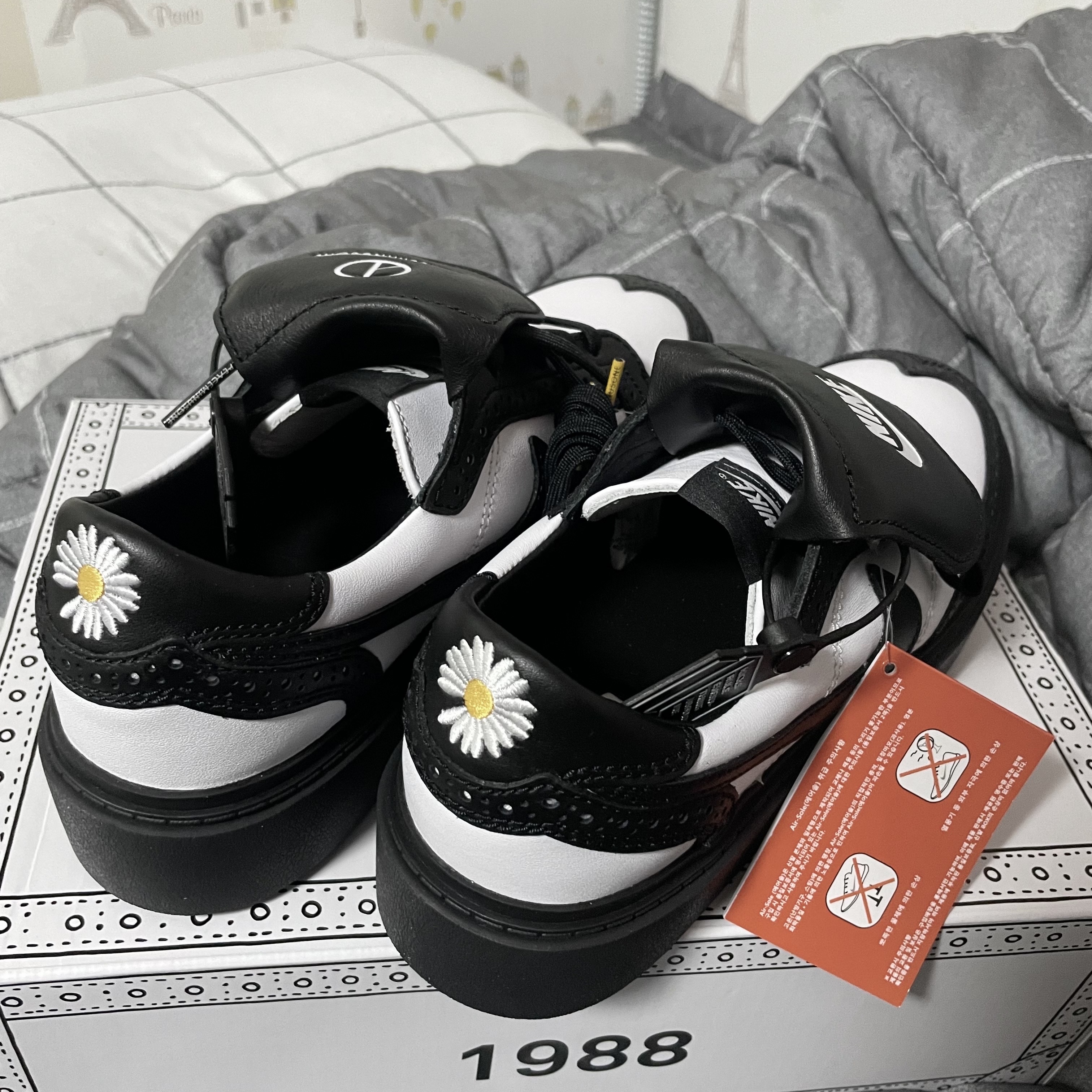 Nike x Peaceminusone Kwondo1 Black and White 착용 스타일 - 3