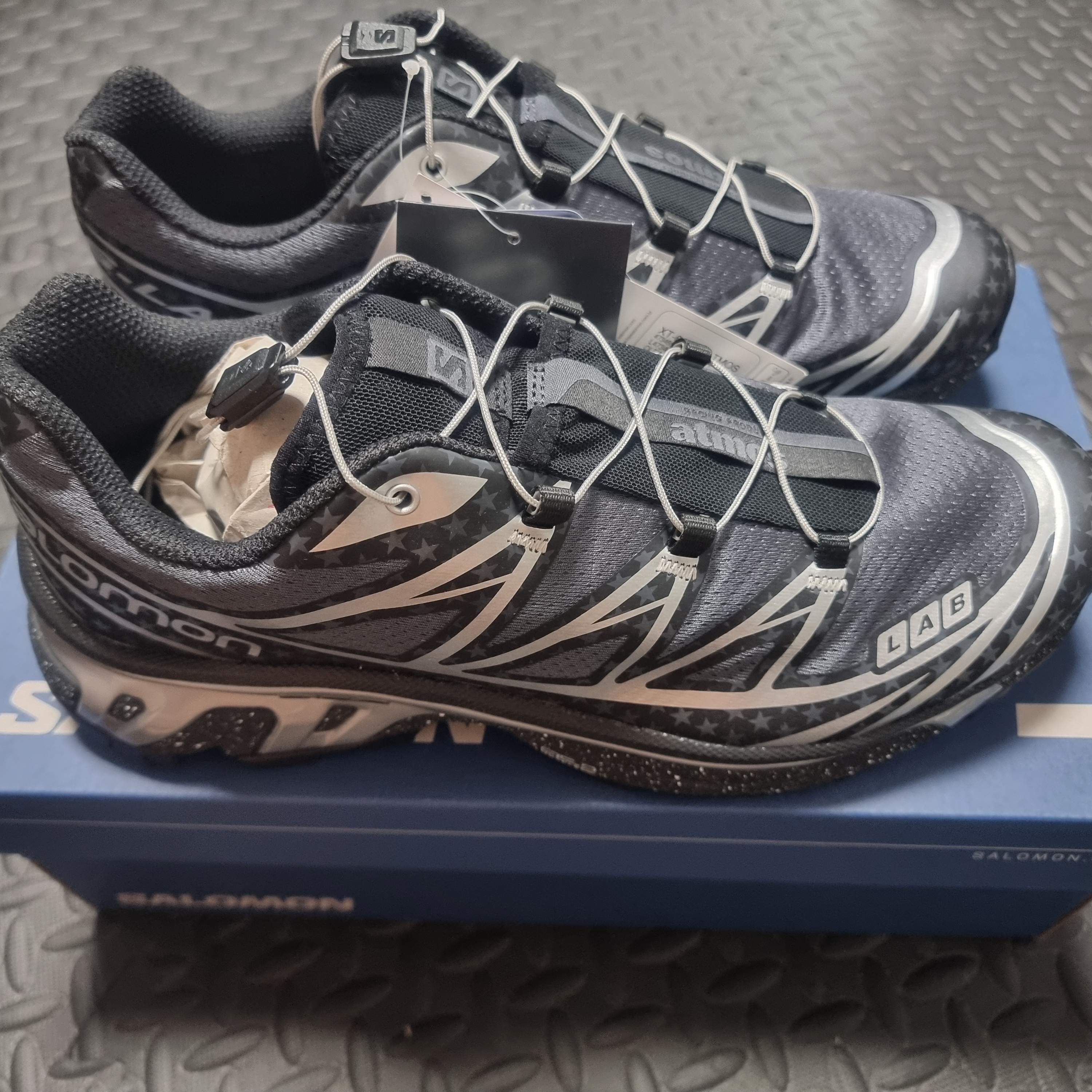 Salomon x Atmos XT-6 Black Silver 착용 스타일