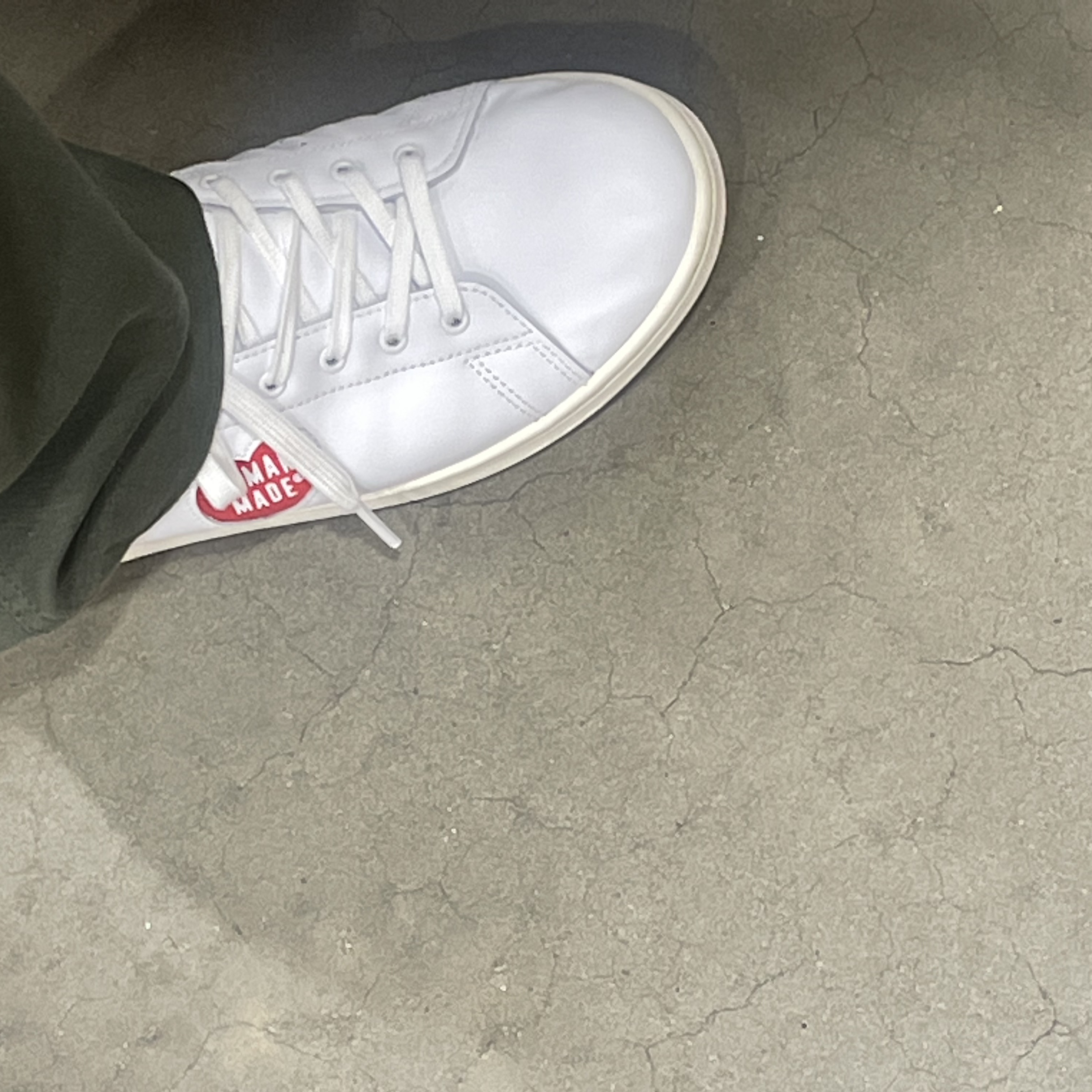 Adidas x Human Made Stan Smith White Green 착용 스타일