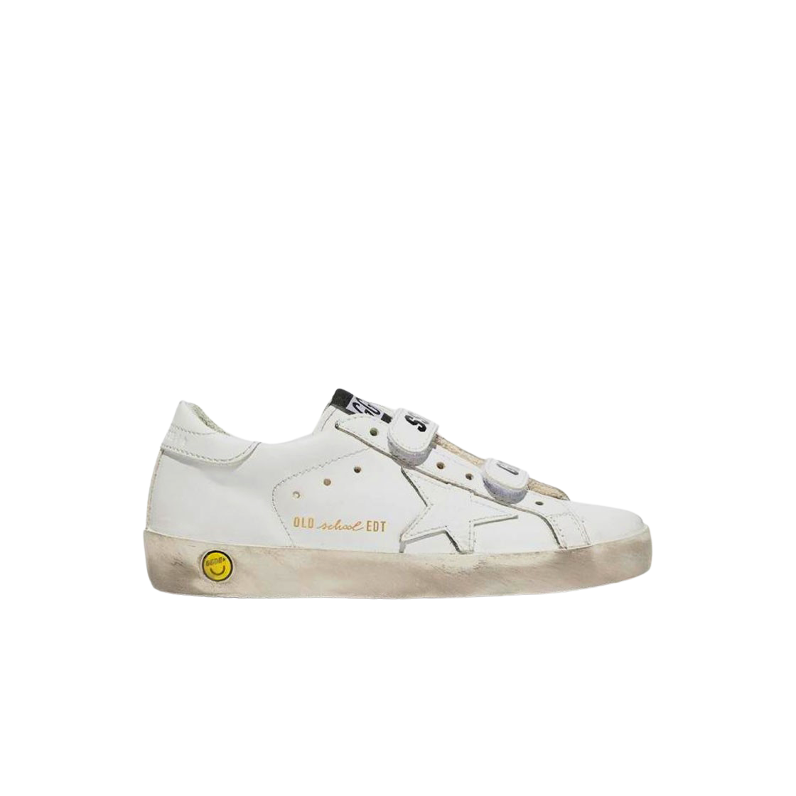 (키즈) 골든구스 올드스쿨 레더 어퍼 옵틱 화이트((Kids) Golden Goose Old School Leather Upper Optic White) - 1