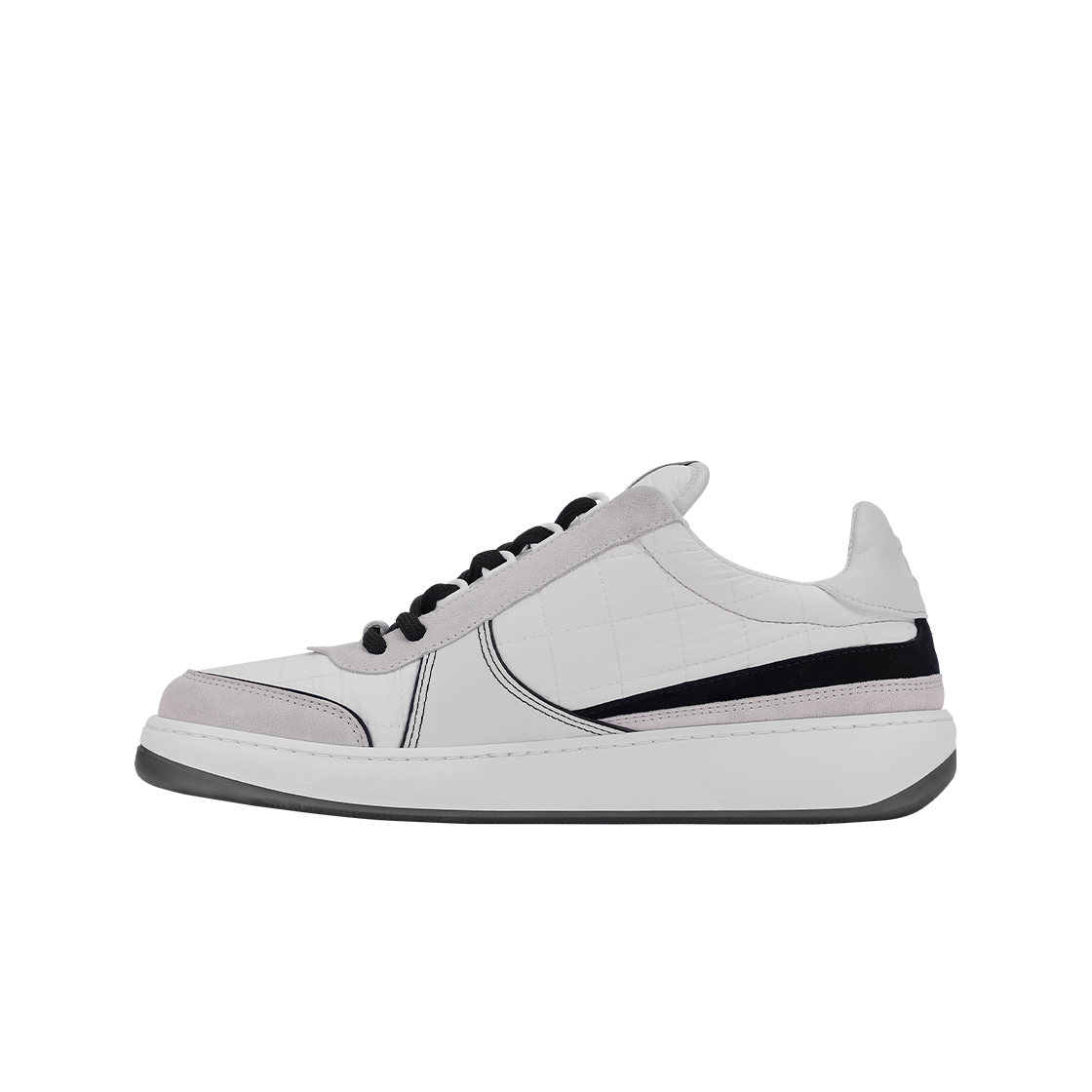 샤넬 스니커즈 패브릭 스웨이드 카프스킨 & 화이트 라이트 그레이(Chanel Sneakers Fabric Suede Calfskin & White Light Grey) - 2
