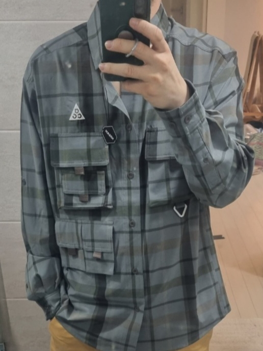 Nike ACG Dri-Fit UV Devastation Trail Shirt Smoke Grey - Asia 착용 스타일