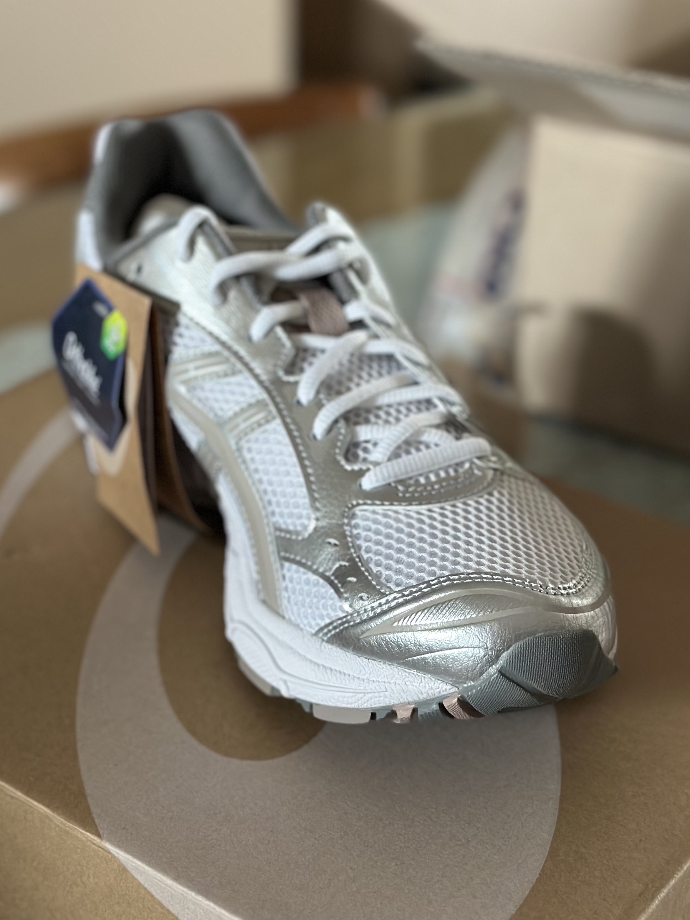 (W) Asics Gel-Kayano 14 White Moonrock 착용 스타일 - 3