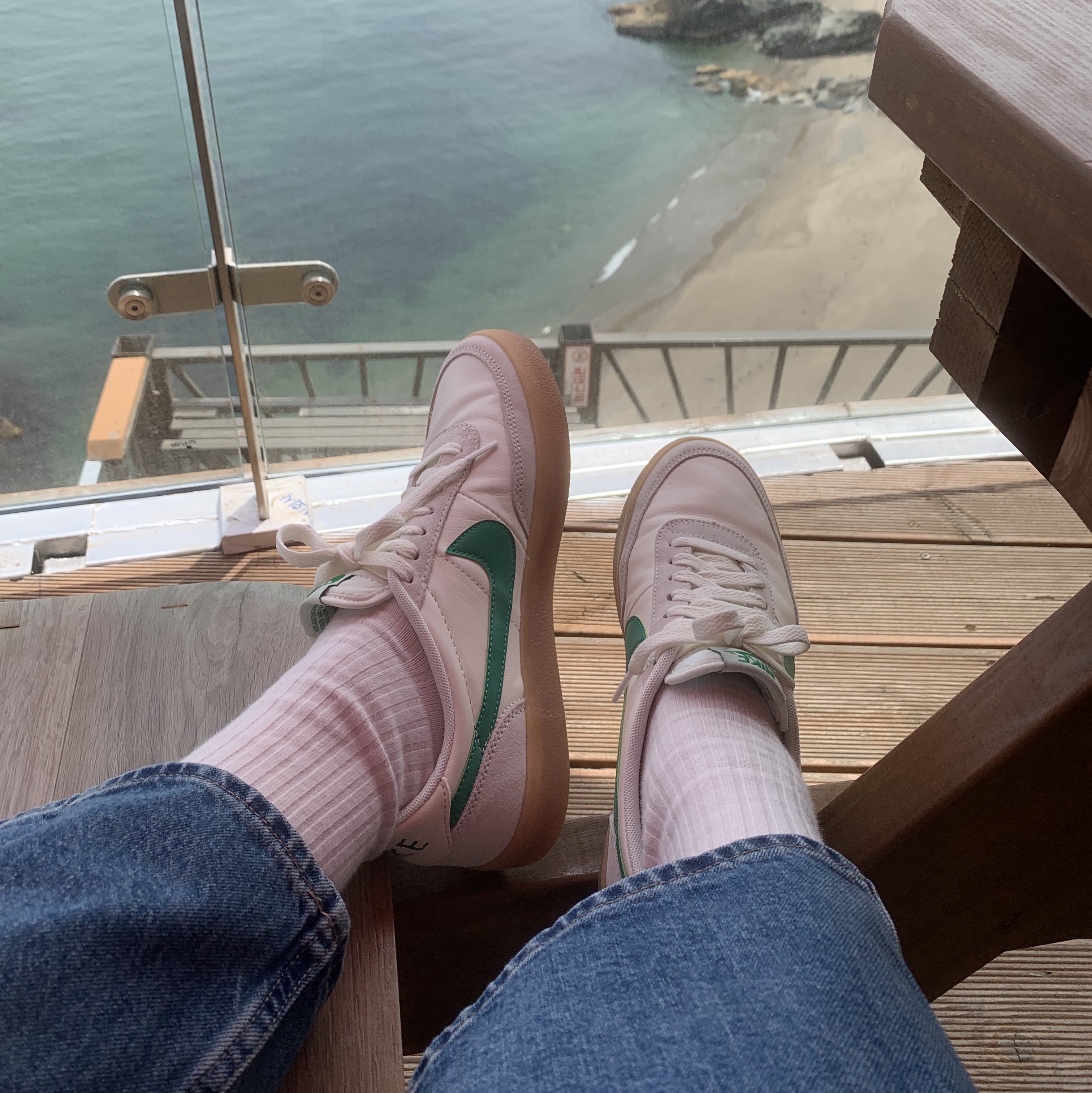 Nike x J.Crew Killshot 2 Lucid Green 착용 스타일
