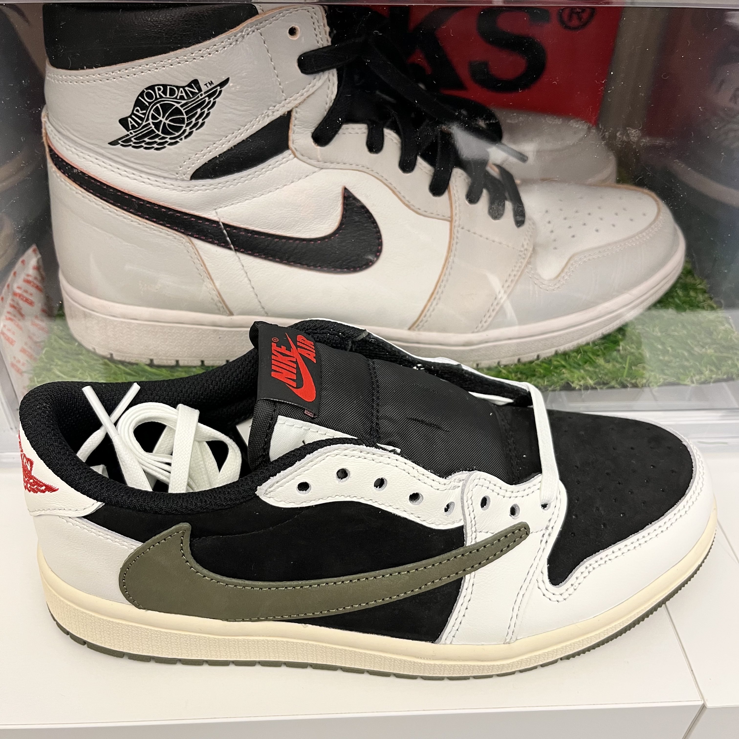 (W) Jordan 1 x Travis Scott Retro Low OG SP Medium Olive 착용 스타일