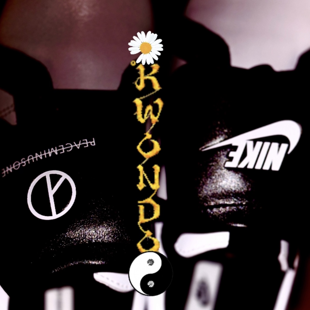 Nike x Peaceminusone Kwondo1 Black and White 착용 스타일