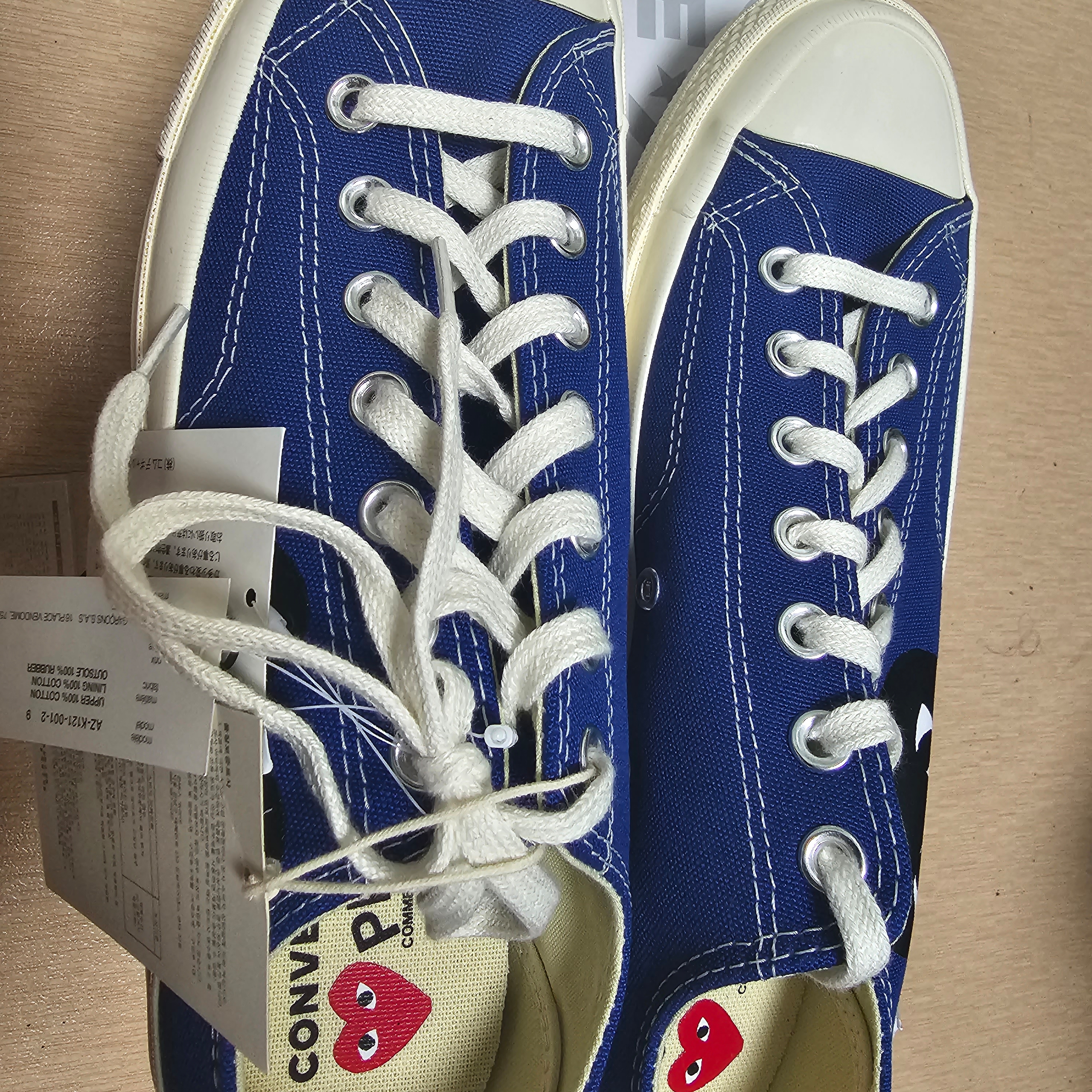 Converse x Play Comme des Garcons Chuck 70 Ox Blue Quartz 착용 스타일