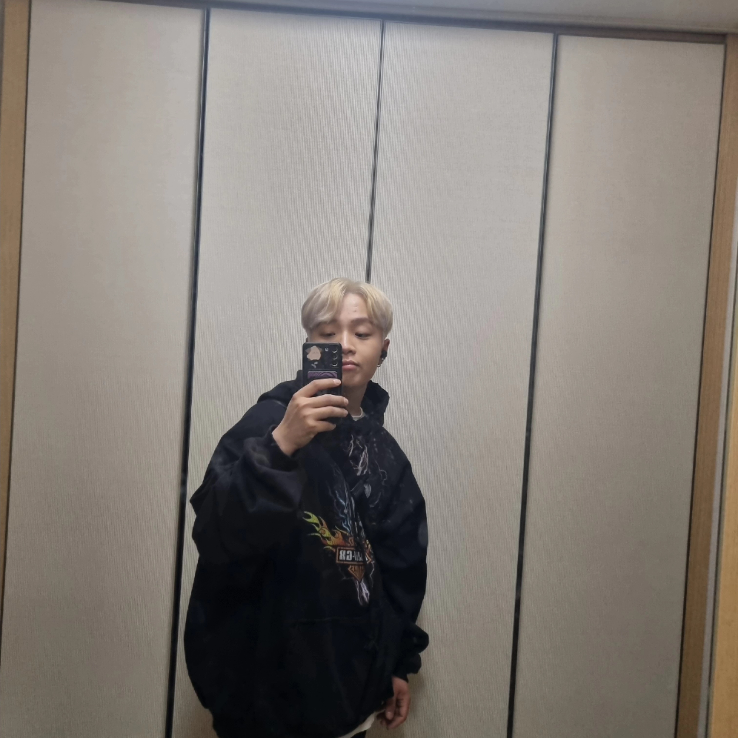 Project G/R x Insane Garage Clown Bike Hoodie Black 착용 스타일 - 1