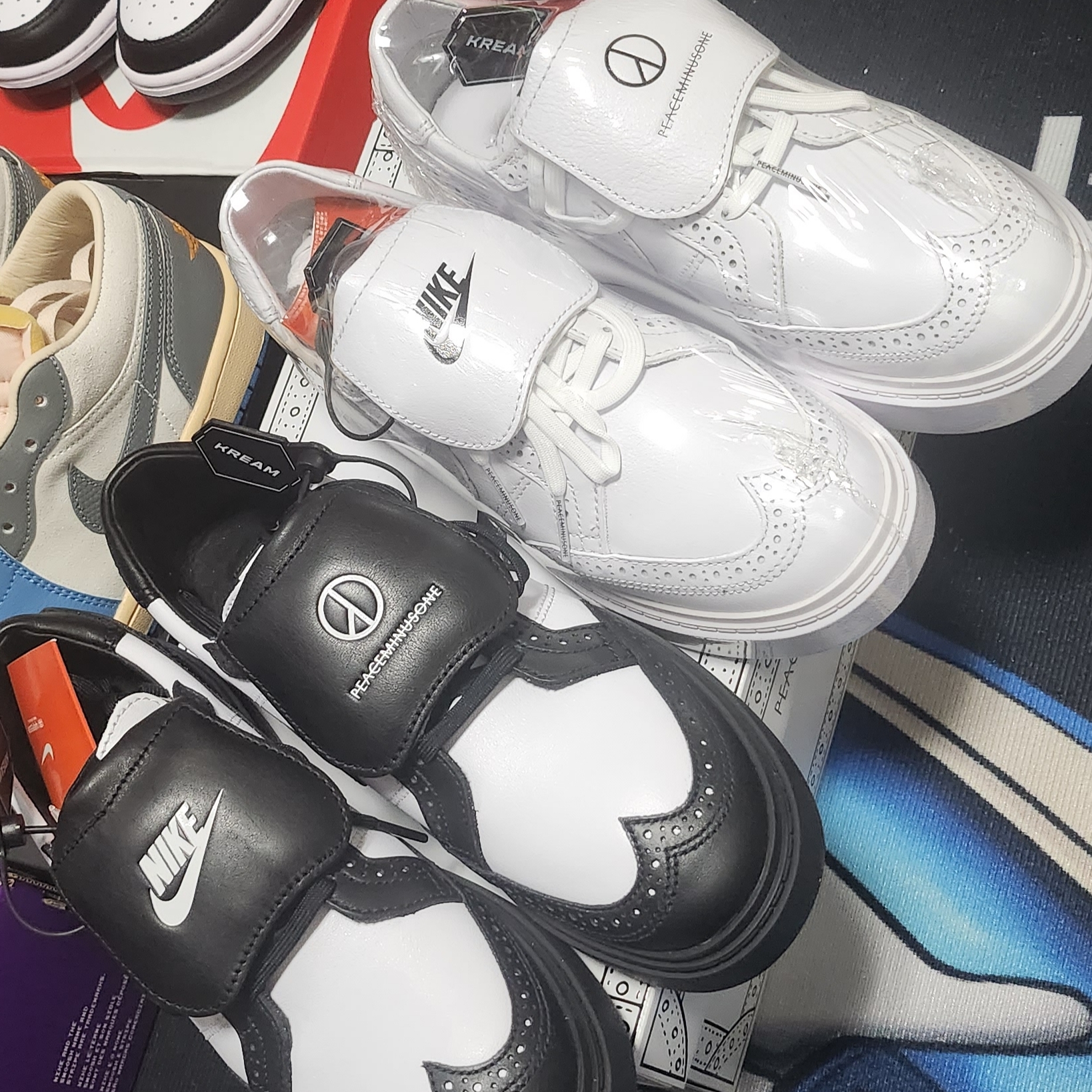 Nike x Peaceminusone Kwondo1 Black and White, Nike x Peaceminusone Kwondo1 White 착용 스타일 - 3