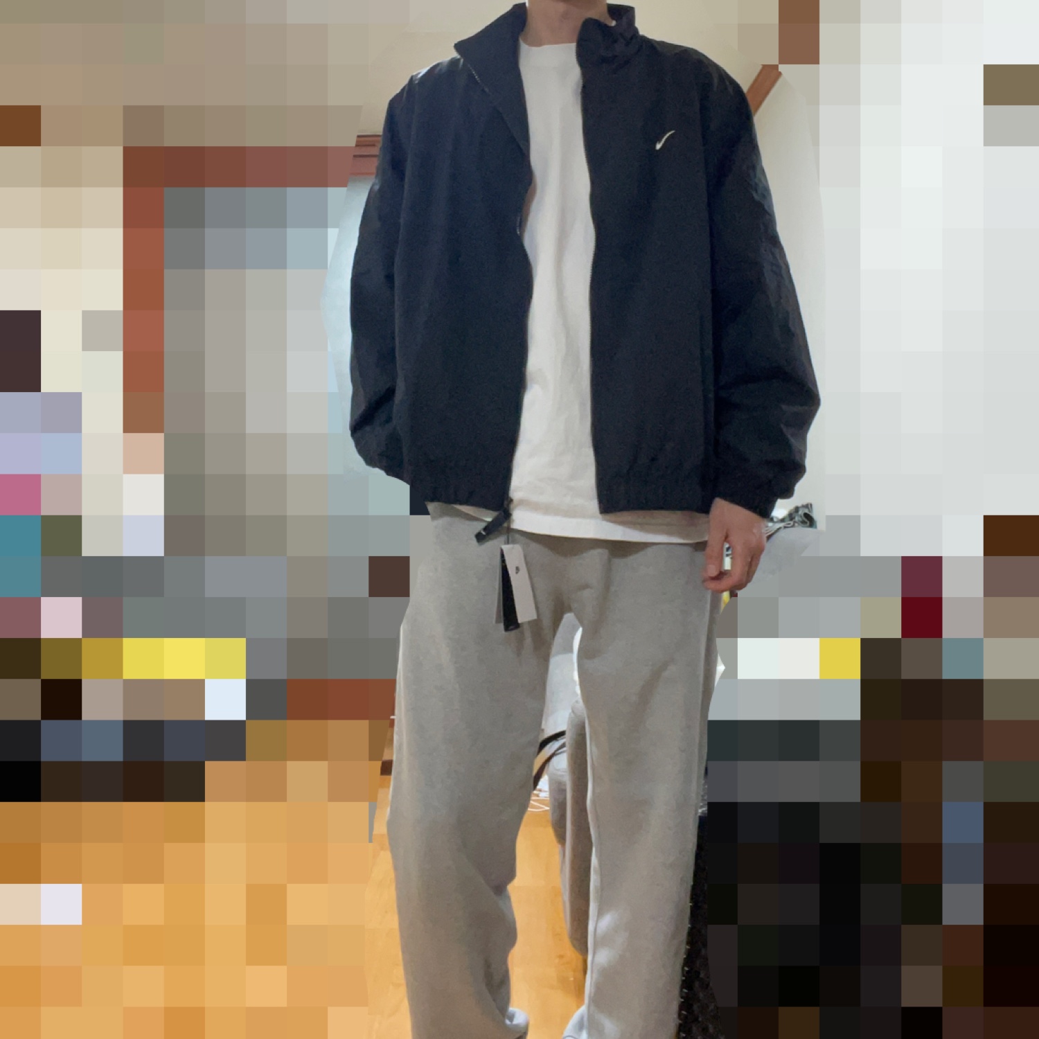 Nike NRG Solo Swoosh Woven Track Jacket Black - US/EU 착용 스타일