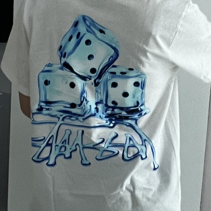 Stussy Melted T-Shirt White 착용 스타일