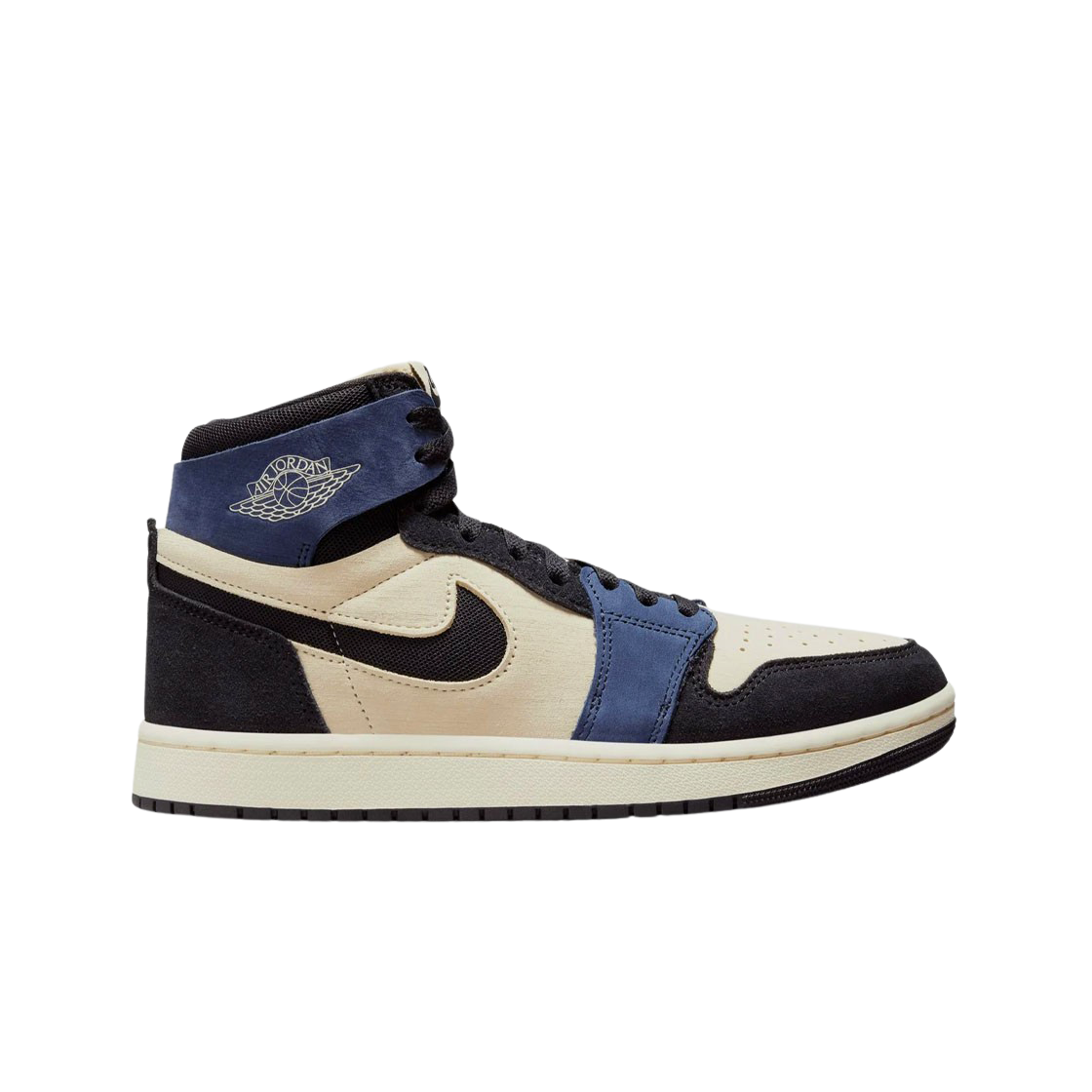 (W) 조던 1 줌 에어 컴포트 2 무슬린 블랙큰드 블루((W) Jordan 1 Zoom Air CMFT 2 Muslin Blackened Blue)