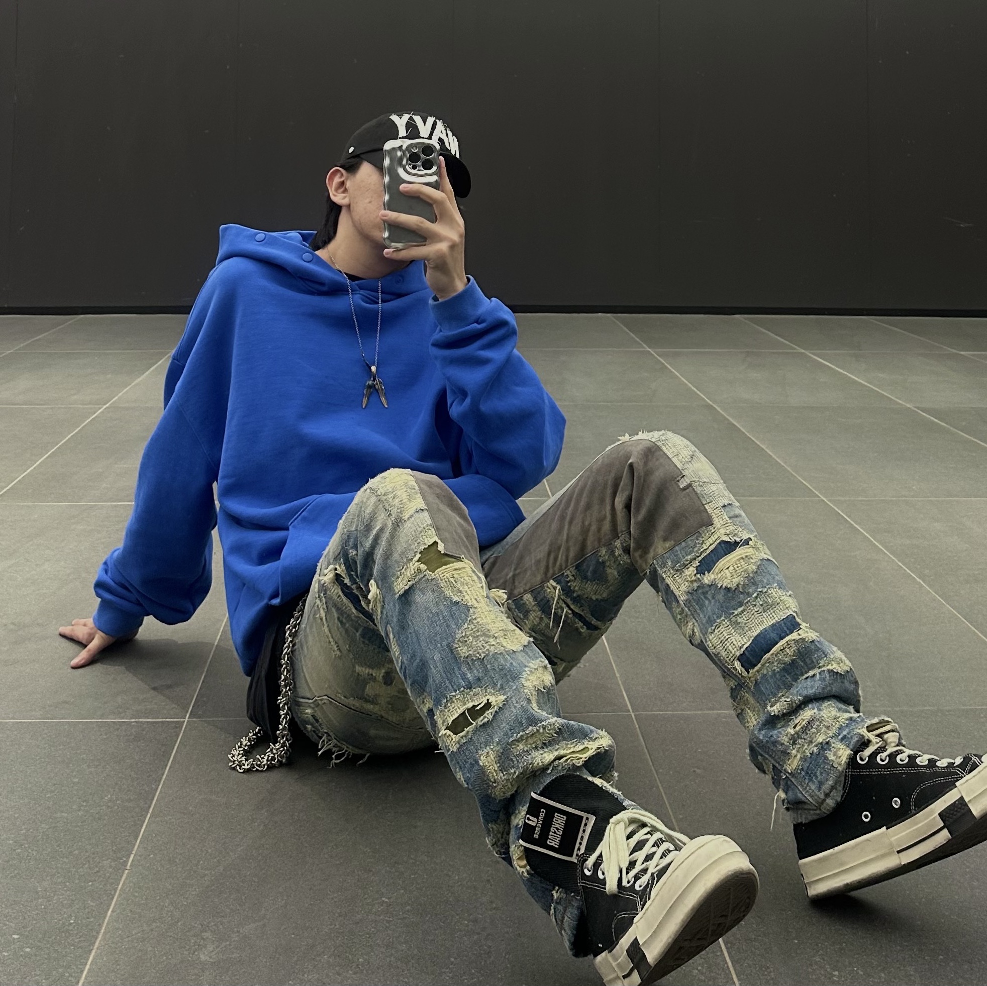 Converse x Drkshdw Drkstr Chuck 70 Ox Black 착용 스타일
