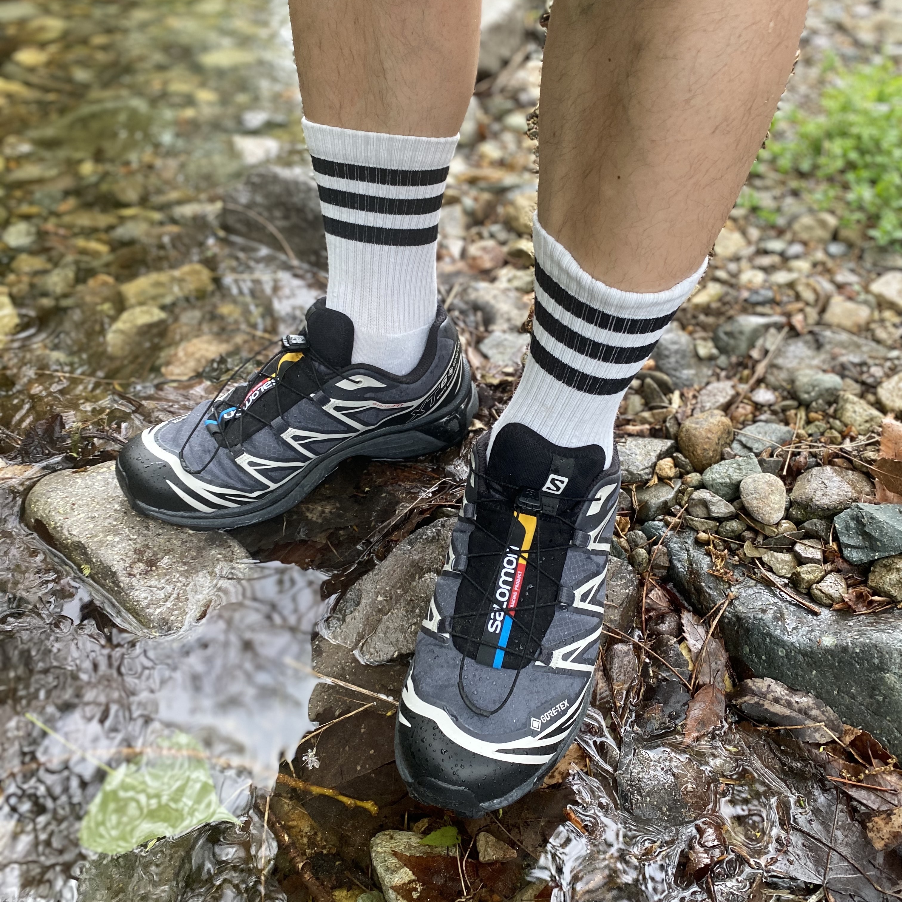 Salomon XT-6 Gore-Tex Black Ebony 착용 스타일