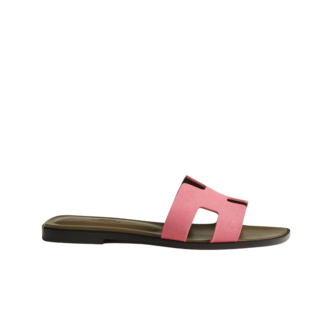 (W) 에르메스 오란 샌들 스웨이드 고트스킨 & 로즈 뒤 데제르((W) Hermes Oran Sandal Suede Goatskin & Rose Du Desert) - 1