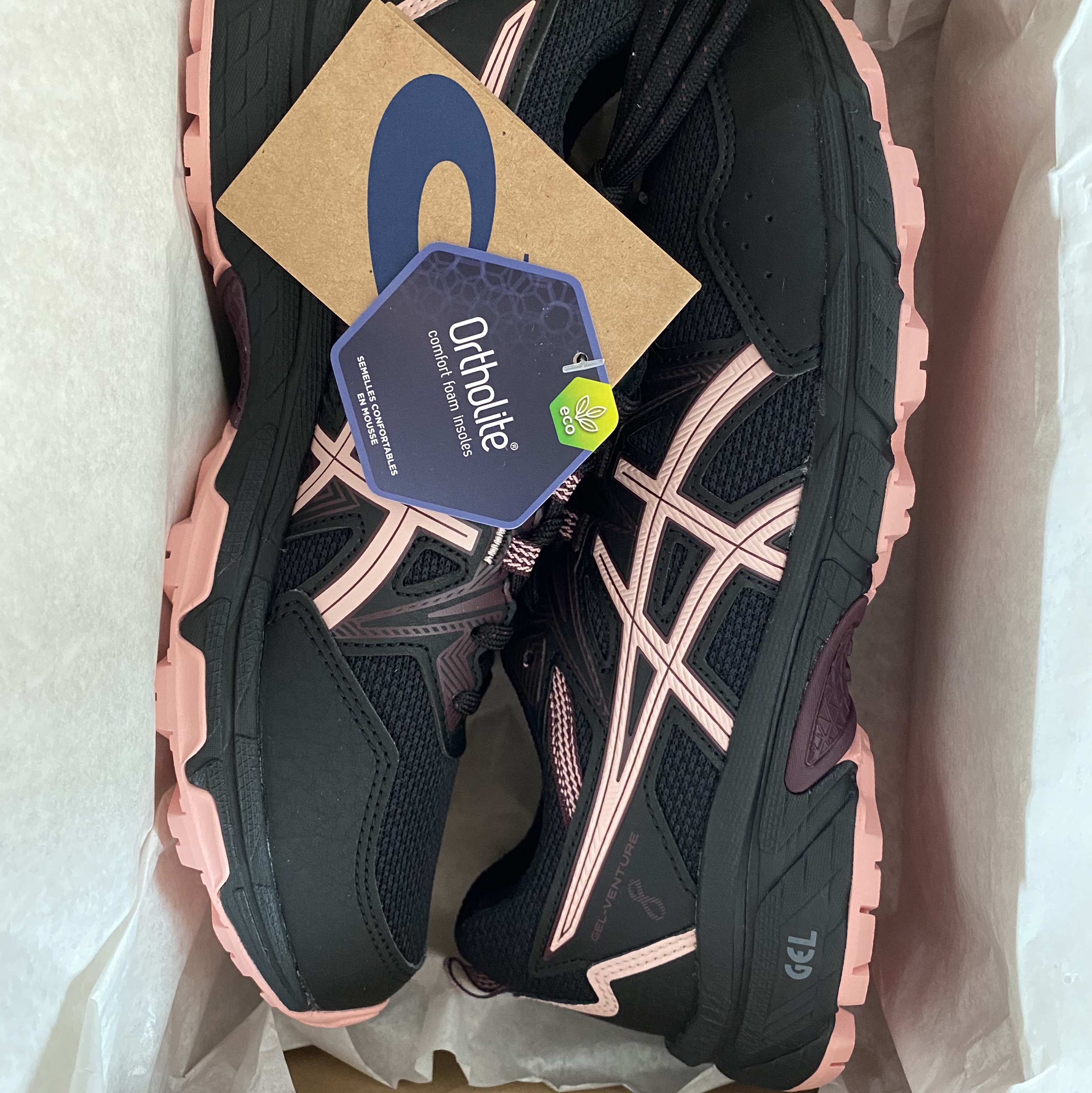 (W) Asics Gel-Venture 8 Black Frosted Rose 착용 스타일 - 1