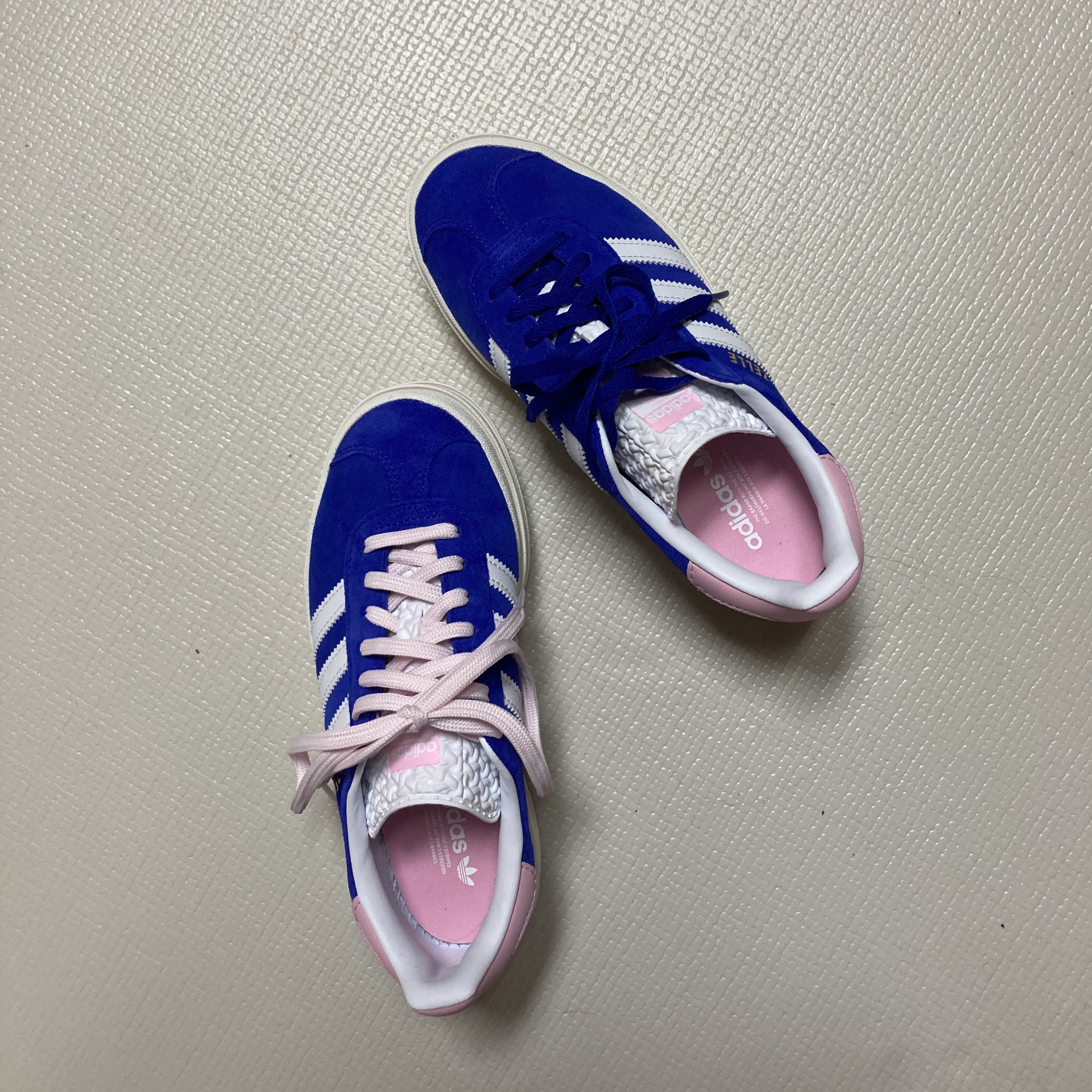(W) 아디다스 가젤 볼드 블루 핑크 착용 스타일