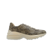 (W) Gucci Rhyton 100th Anniversary Sneakers GG Supreme Beige Ebony