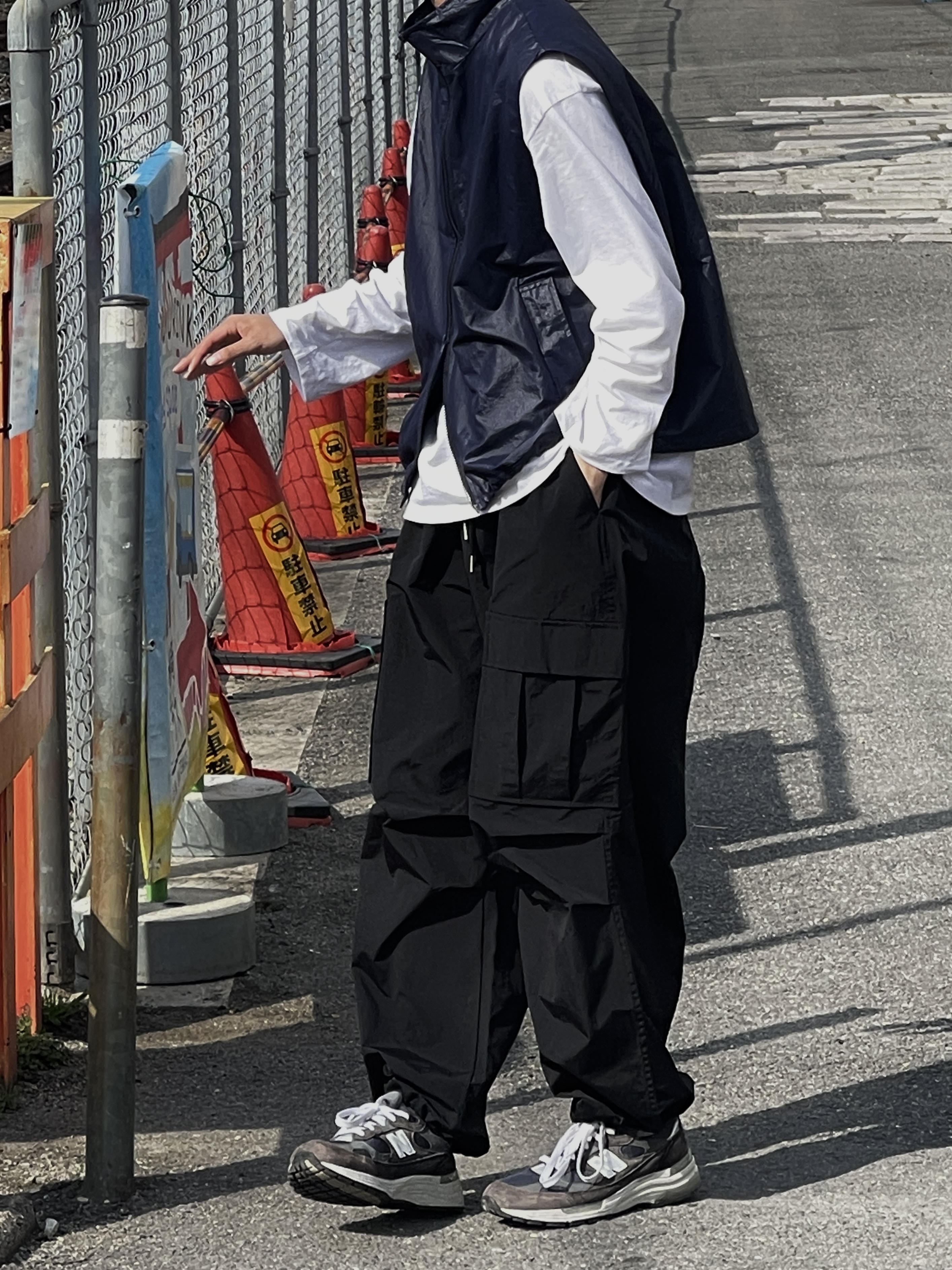 New Balance 992 Made in USA Navy 착용 스타일 - 3