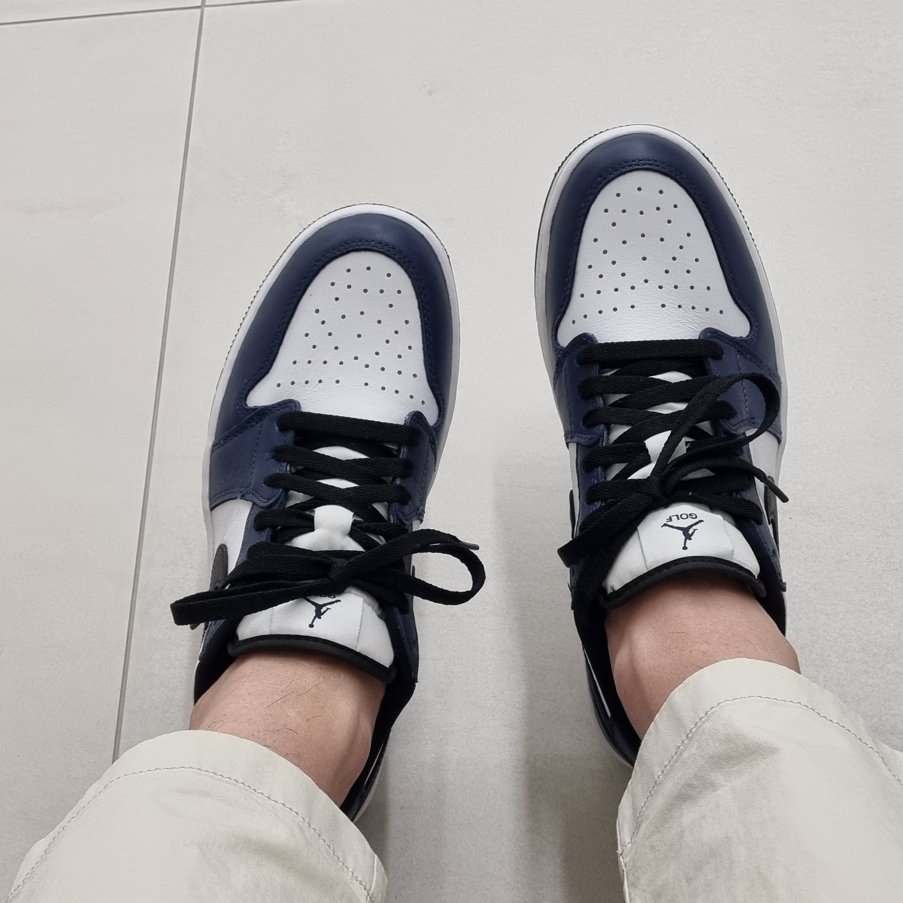 Jordan 1 Low Golf Midnight Navy 착용 스타일