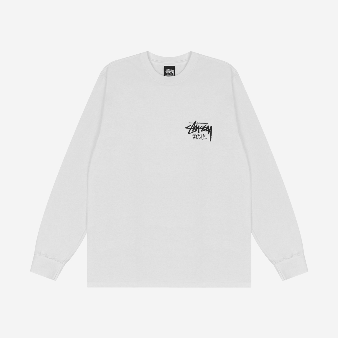 스투시 스탁 서울 롱슬리브 티셔츠 화이트 2023 | Stussy | KREAM