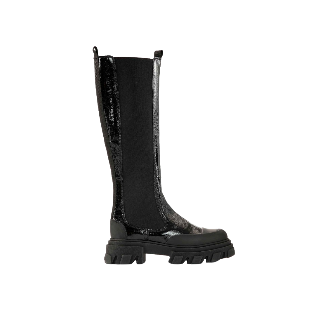 가니 나플락 하이 첼시 부츠 블랙(Ganni Naplack High Chelsea Boot Black) - 1