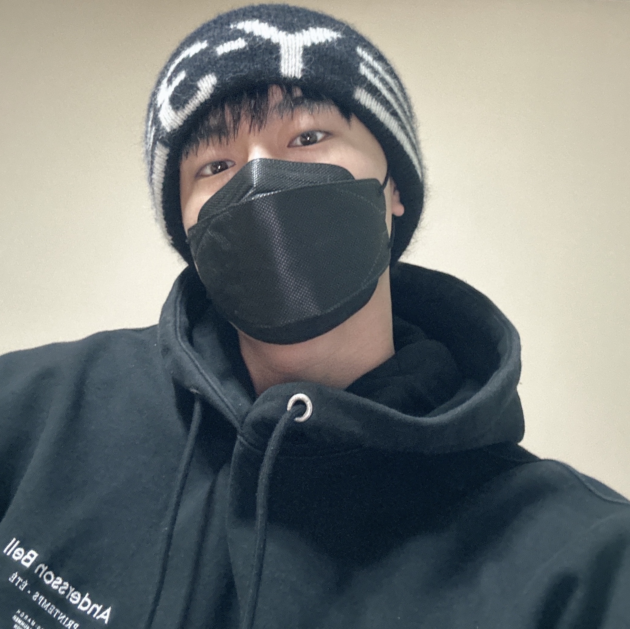 Palace x Y-3 Beanie Black White - 22FW 착용 스타일