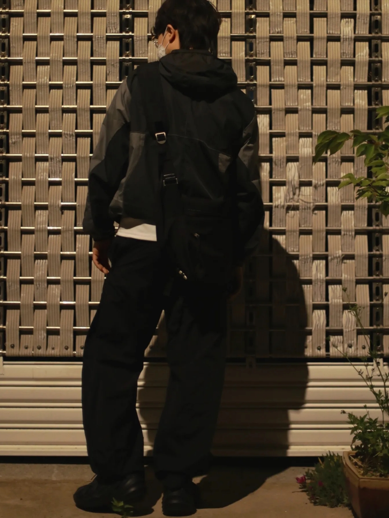 Sansan Gear Paneled Jacket Black - 23SS, Sansan Gear Side Snap Pants Black 착용 스타일