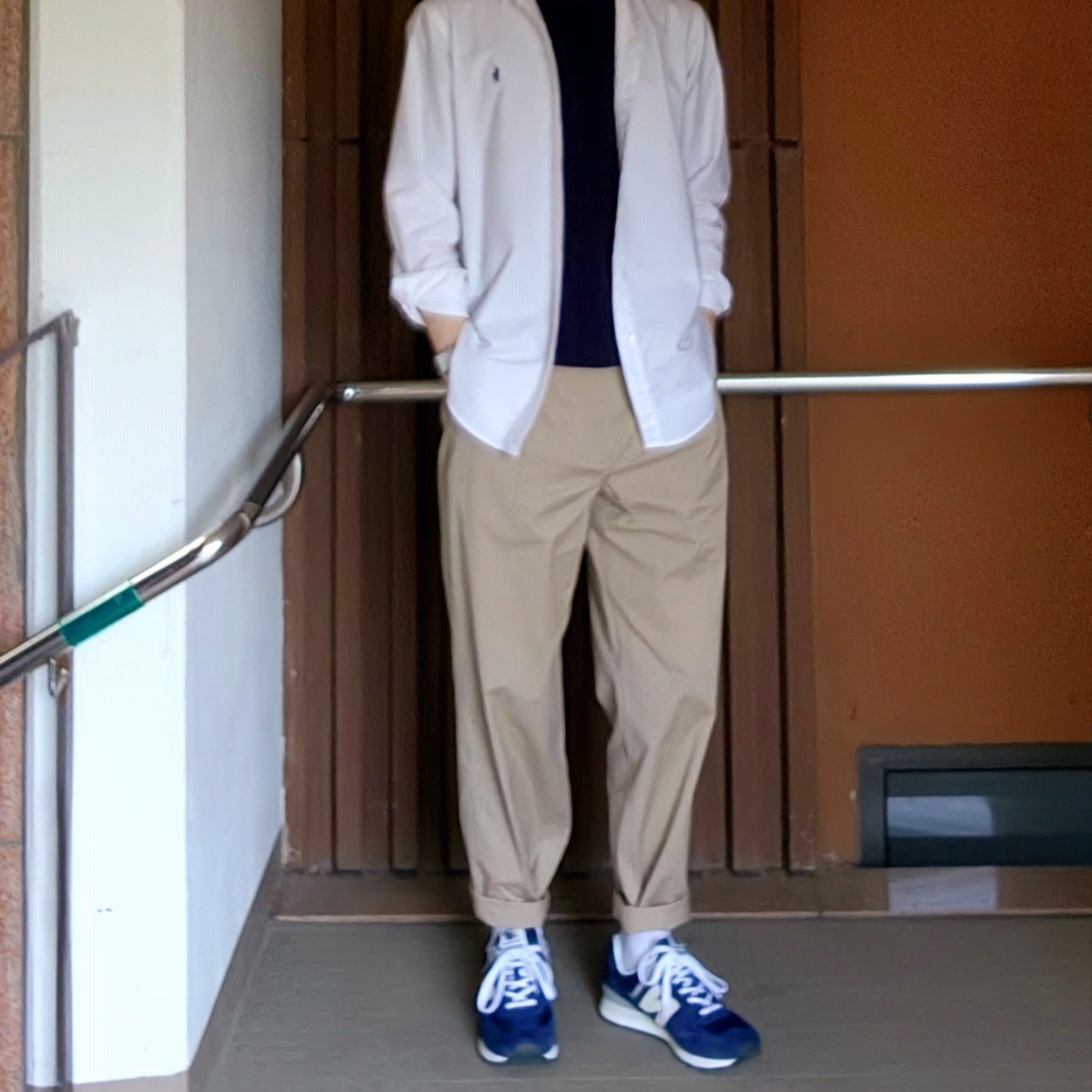 New Balance 574 Classics Reimagined Navy, [30% 적립] Polo Ralph Lauren Classic Fit Garment Dyed Oxford Shirt White 착용 스타일