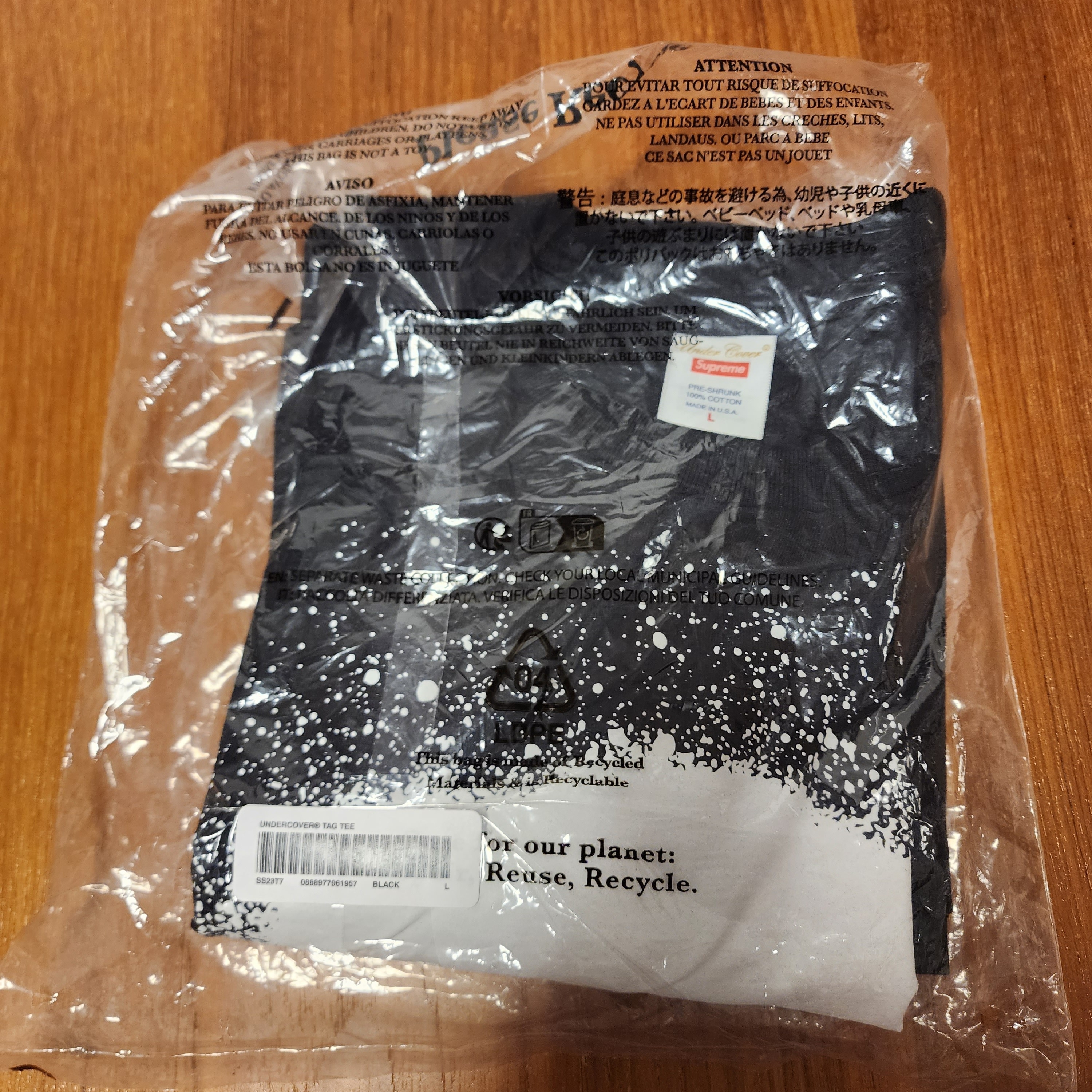 Supreme x Undercover Tag T-Shirt Black - 23SS 착용 스타일 - 4