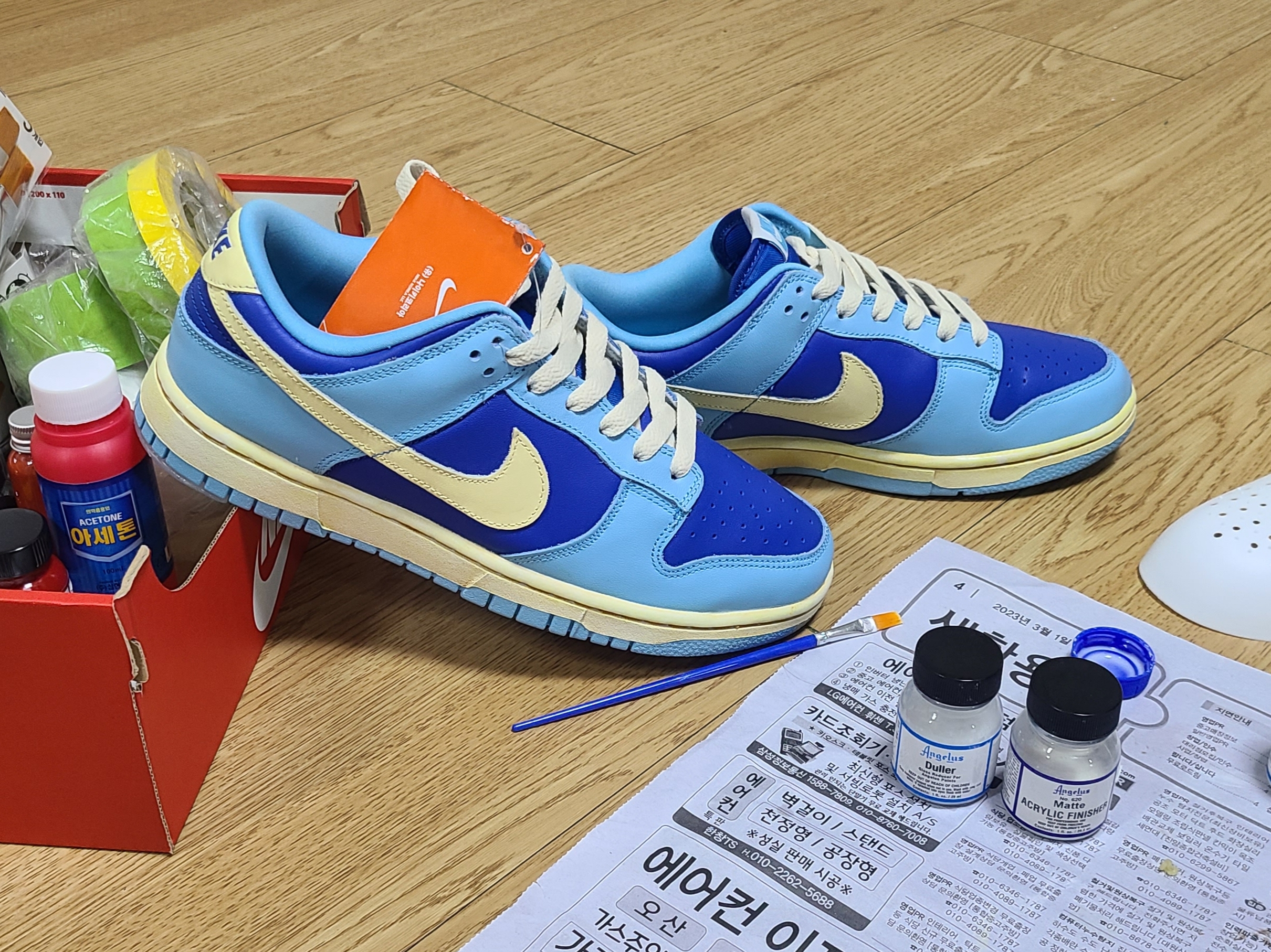 Nike Dunk Low Retro QS Argon 착용 스타일 - 2