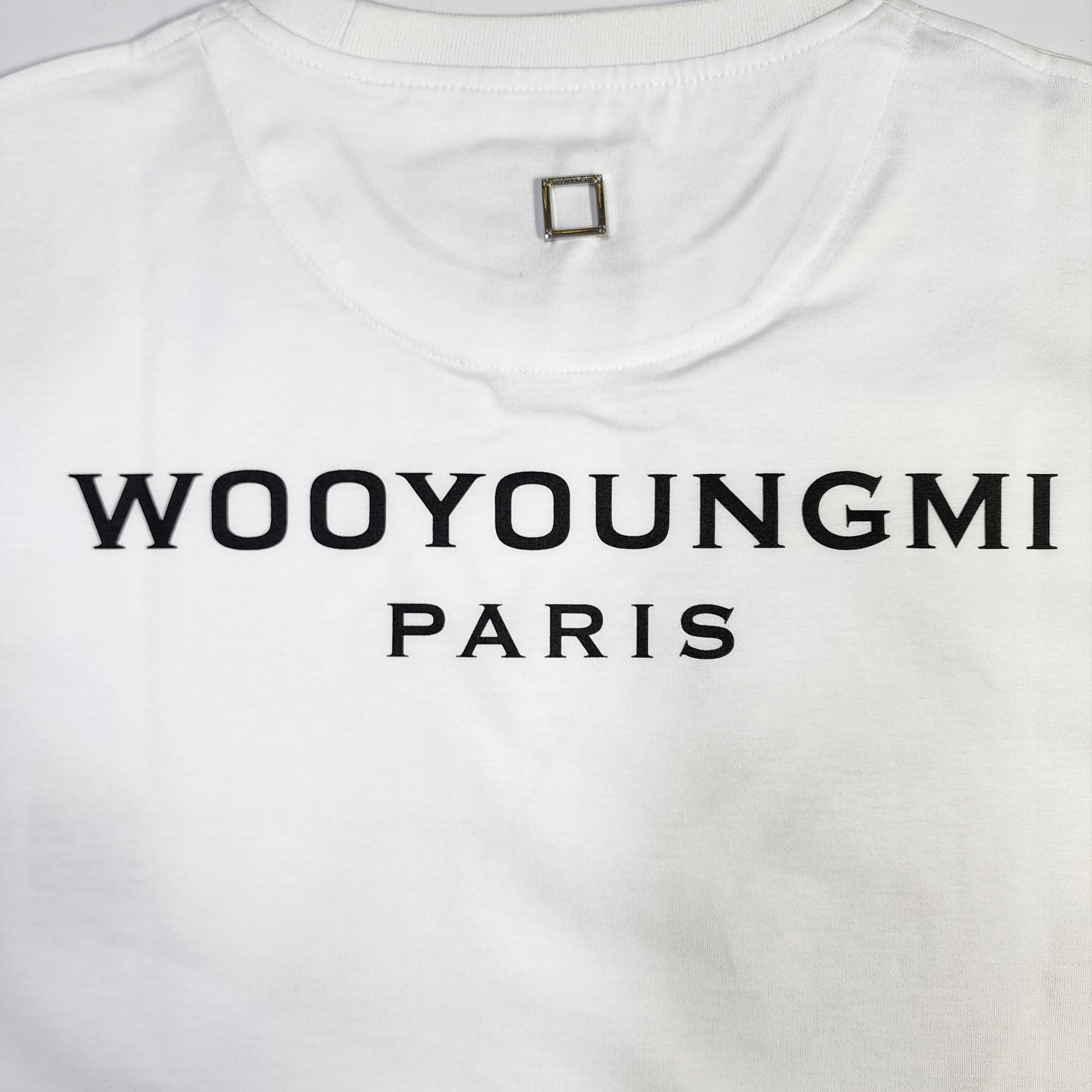 Wooyoungmi Cotton Back Logo T-shirt White - 23SS 착용 스타일