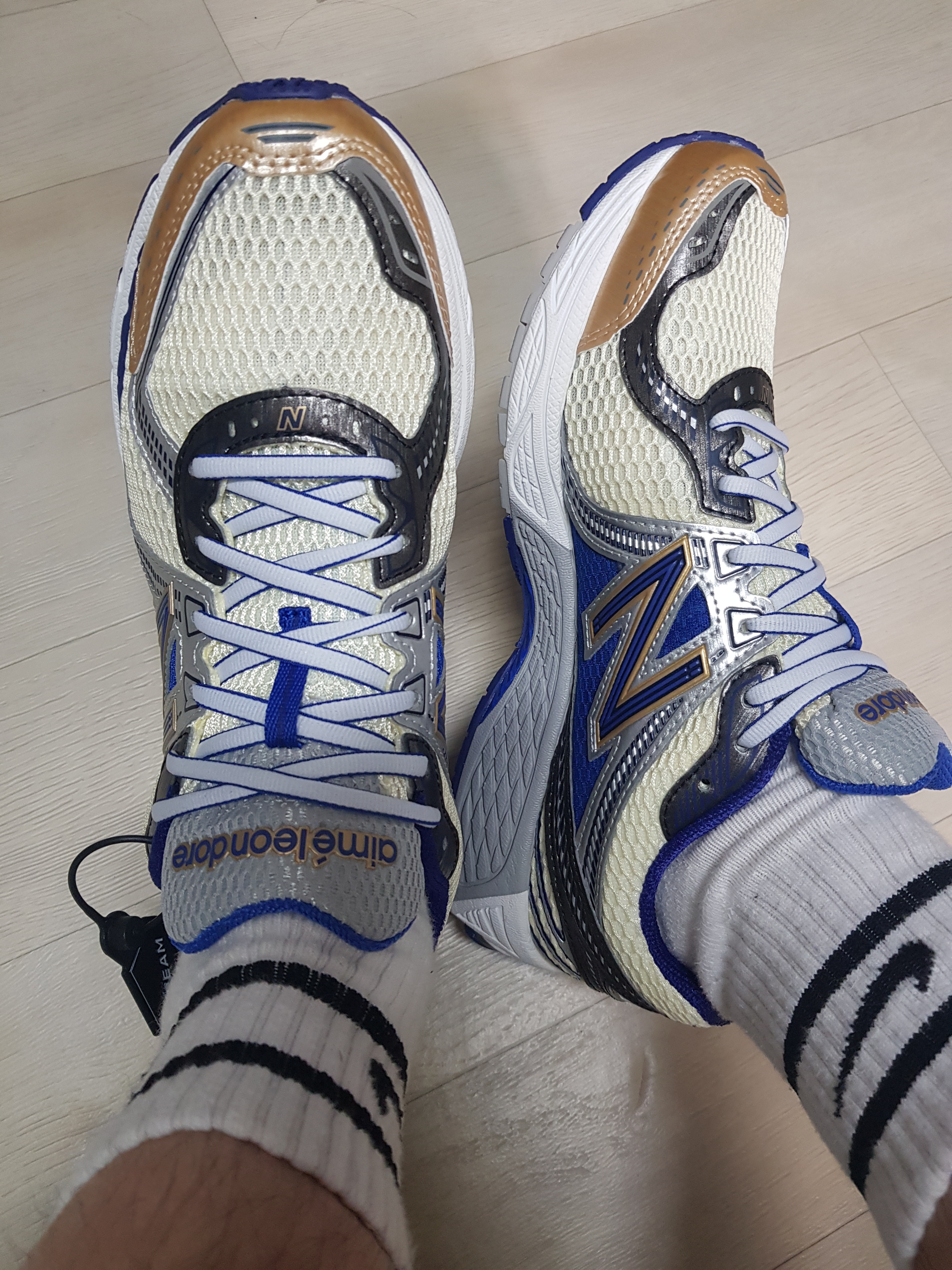 New Balance x Aime Leon Dore 860v2 Blue 착용 스타일