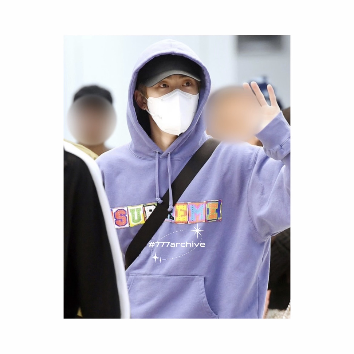 Supreme Beaded Hooded Sweatshirt Light Purple - 23SS 착용 스타일 - 1
