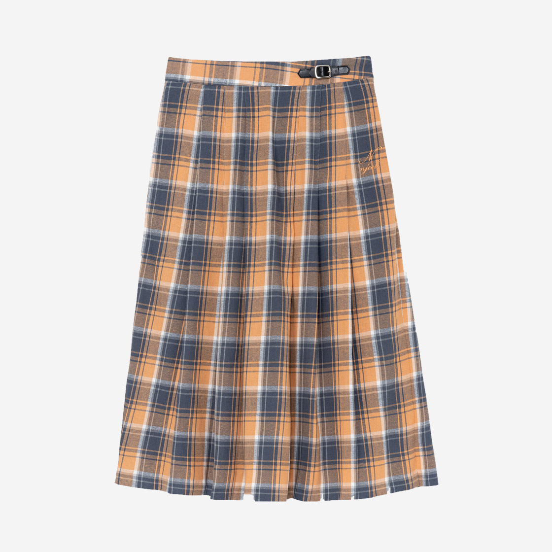 니히 플레드 스커트 오렌지