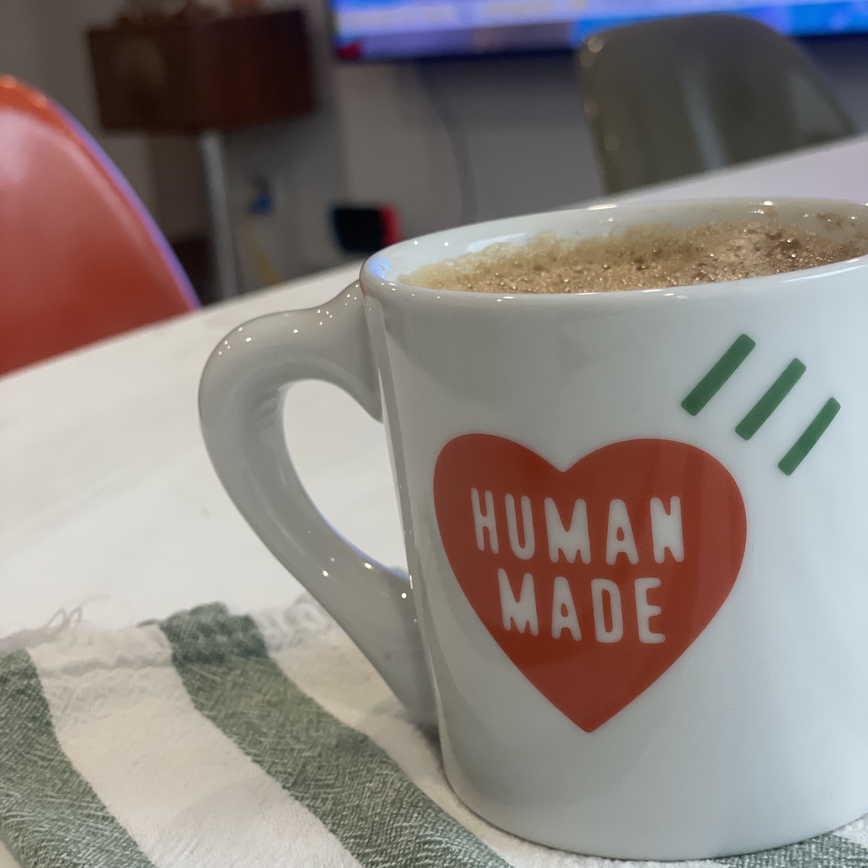 Human Made Rabbit Mug White 착용 스타일