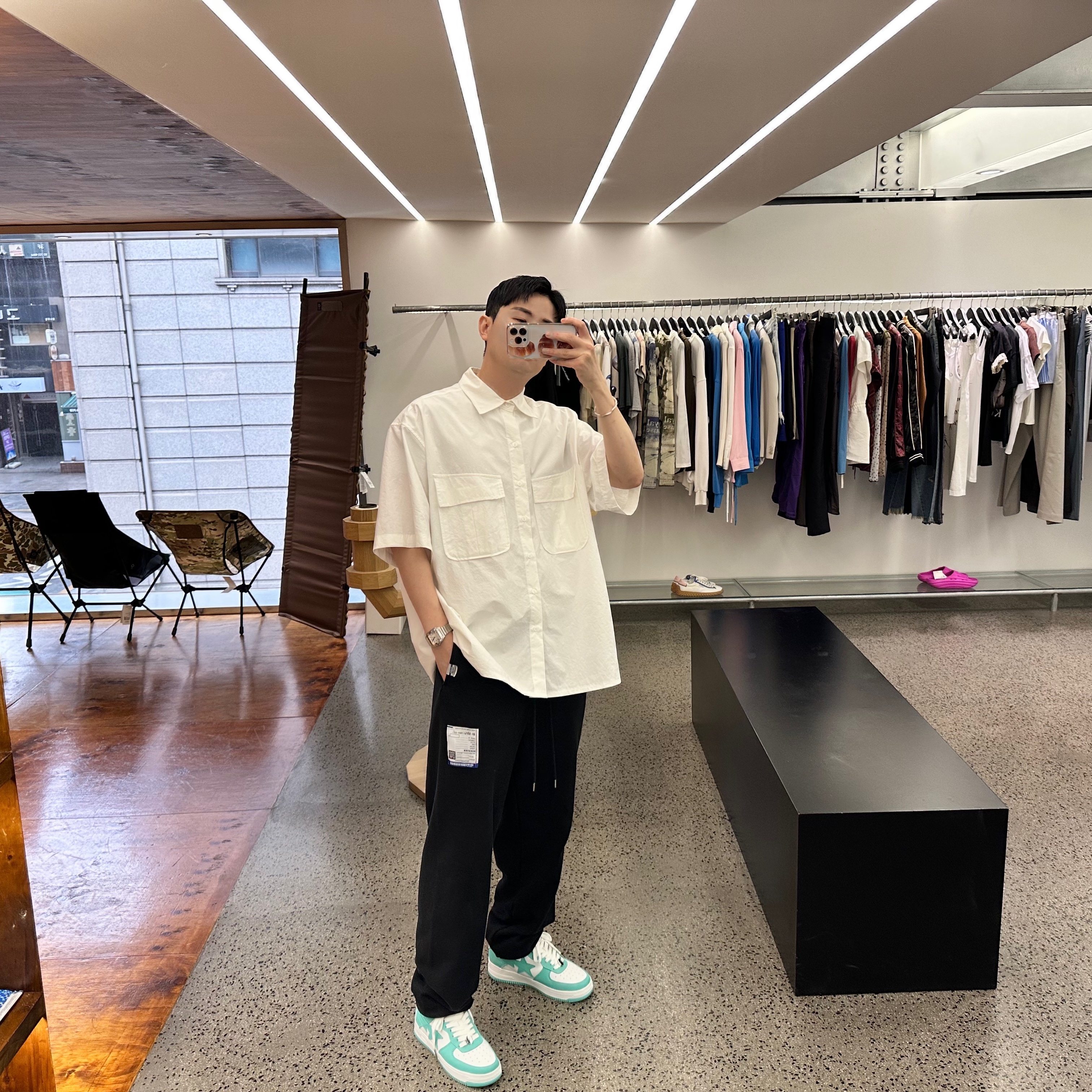 BAPE Sta Low #4 Green 착용 스타일