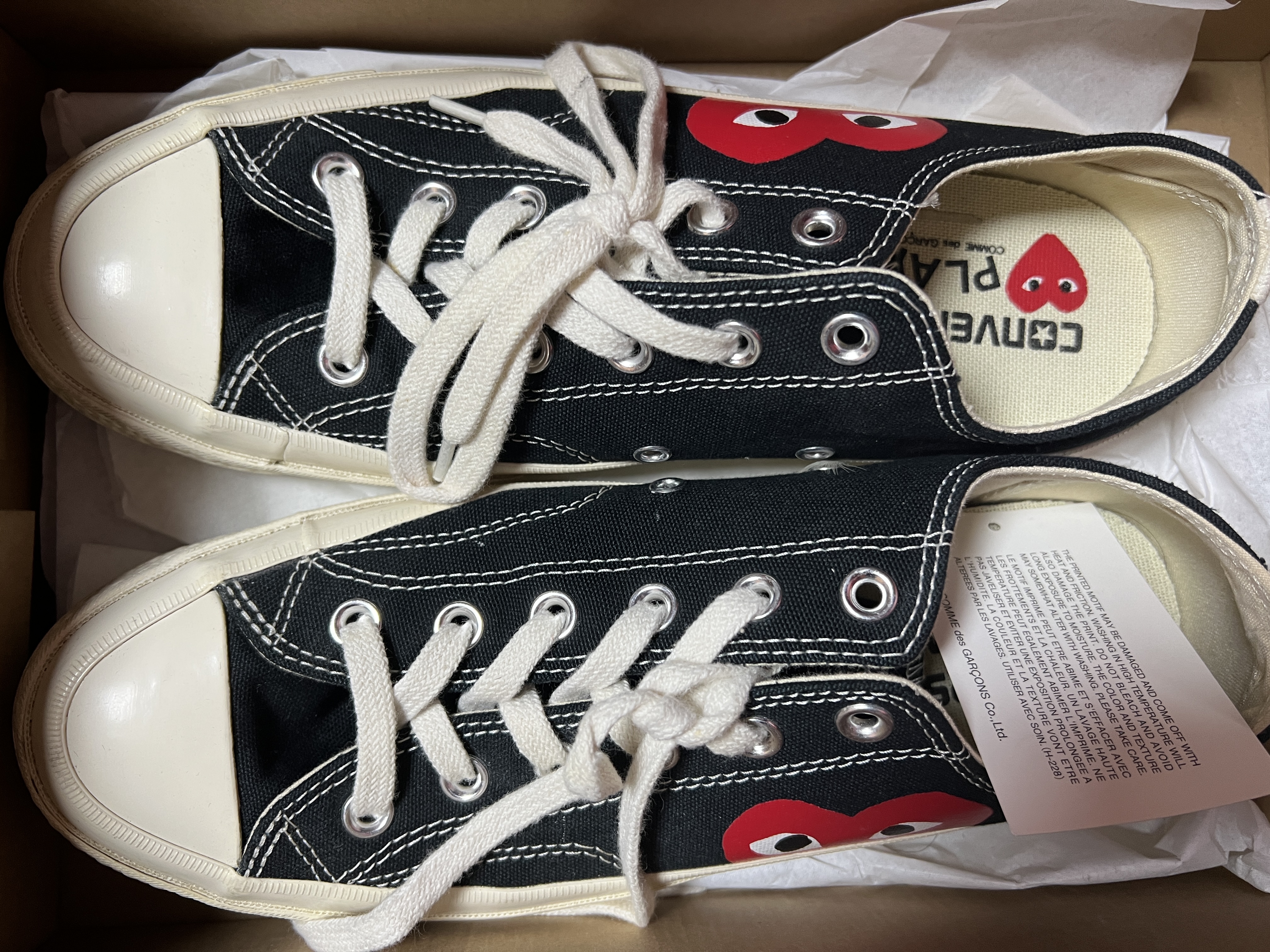 Converse x Play Comme des Garcons Chuck 70 Ox Black 착용 스타일