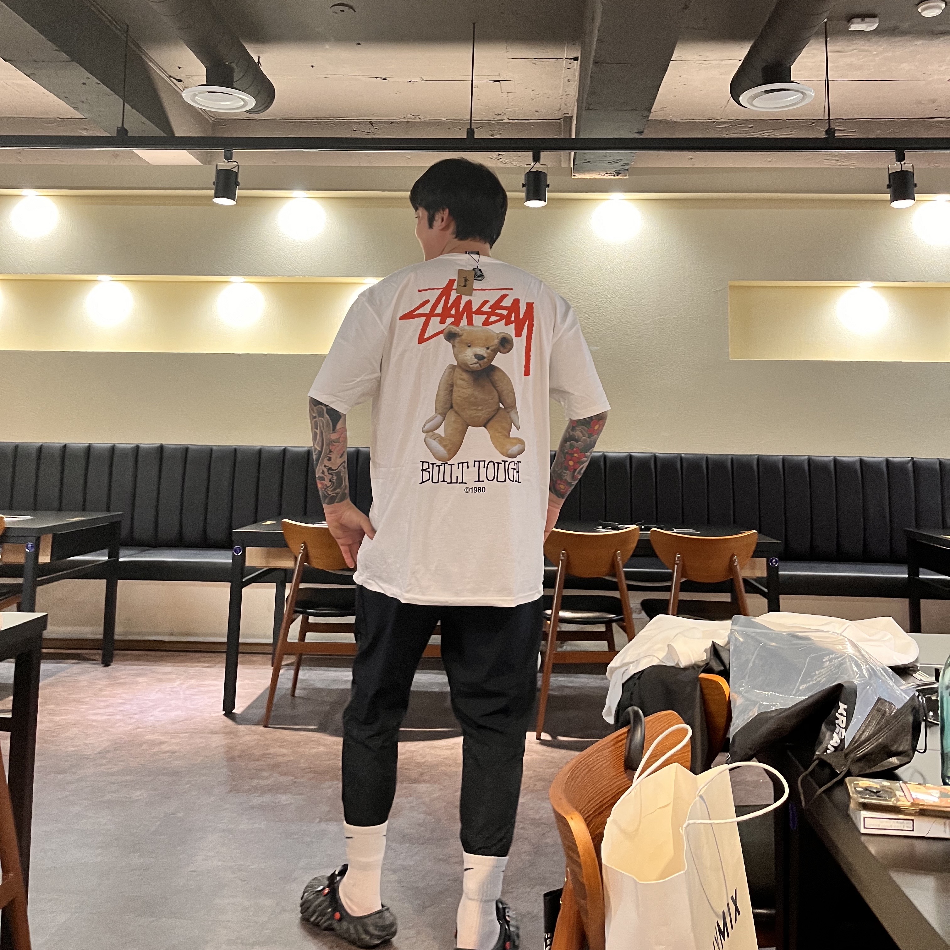 Stussy Built Tough T-Shirt White 착용 스타일