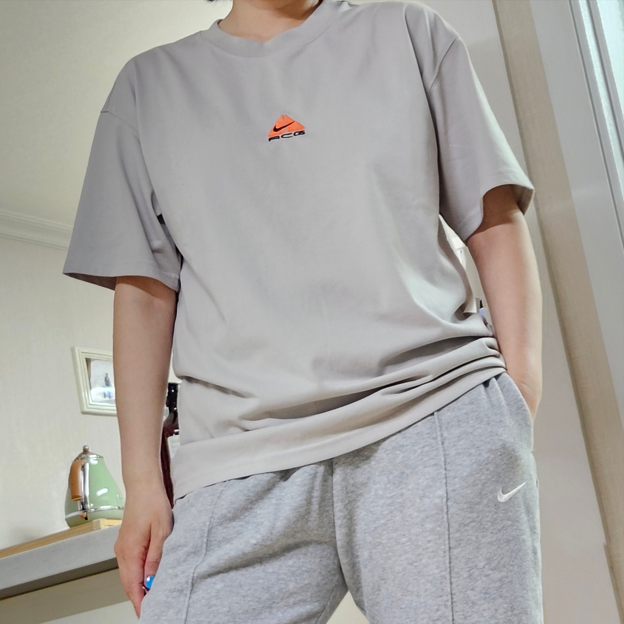 Nike ACG LBR Lungs T-Shirt Light Iron Ore - Asia 착용 스타일