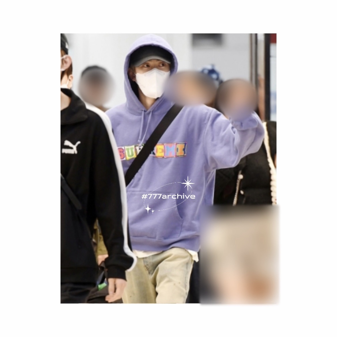 Supreme Beaded Hooded Sweatshirt Light Purple - 23SS 착용 스타일 - 2