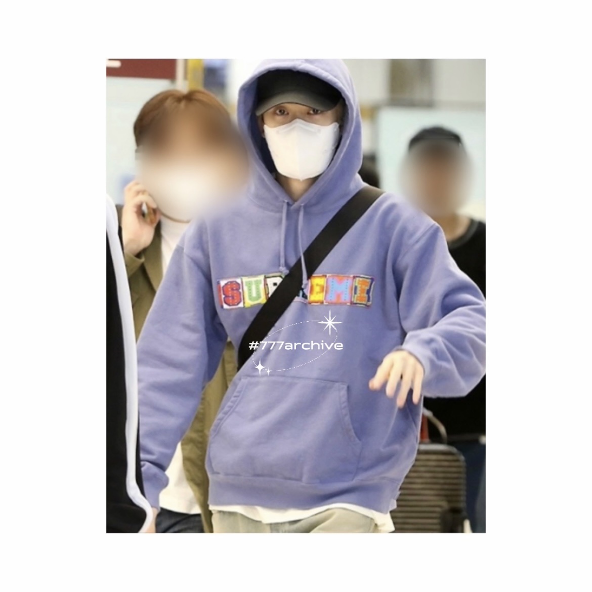 Supreme Beaded Hooded Sweatshirt Light Purple - 23SS 착용 스타일 - 3