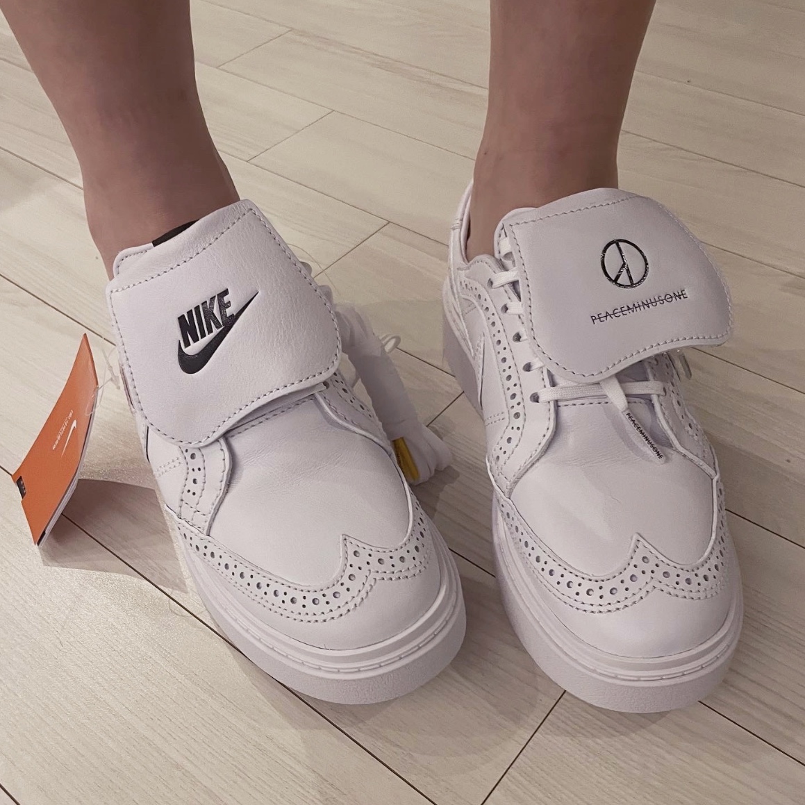 Nike x Peaceminusone Kwondo1 White 착용 스타일 - 1
